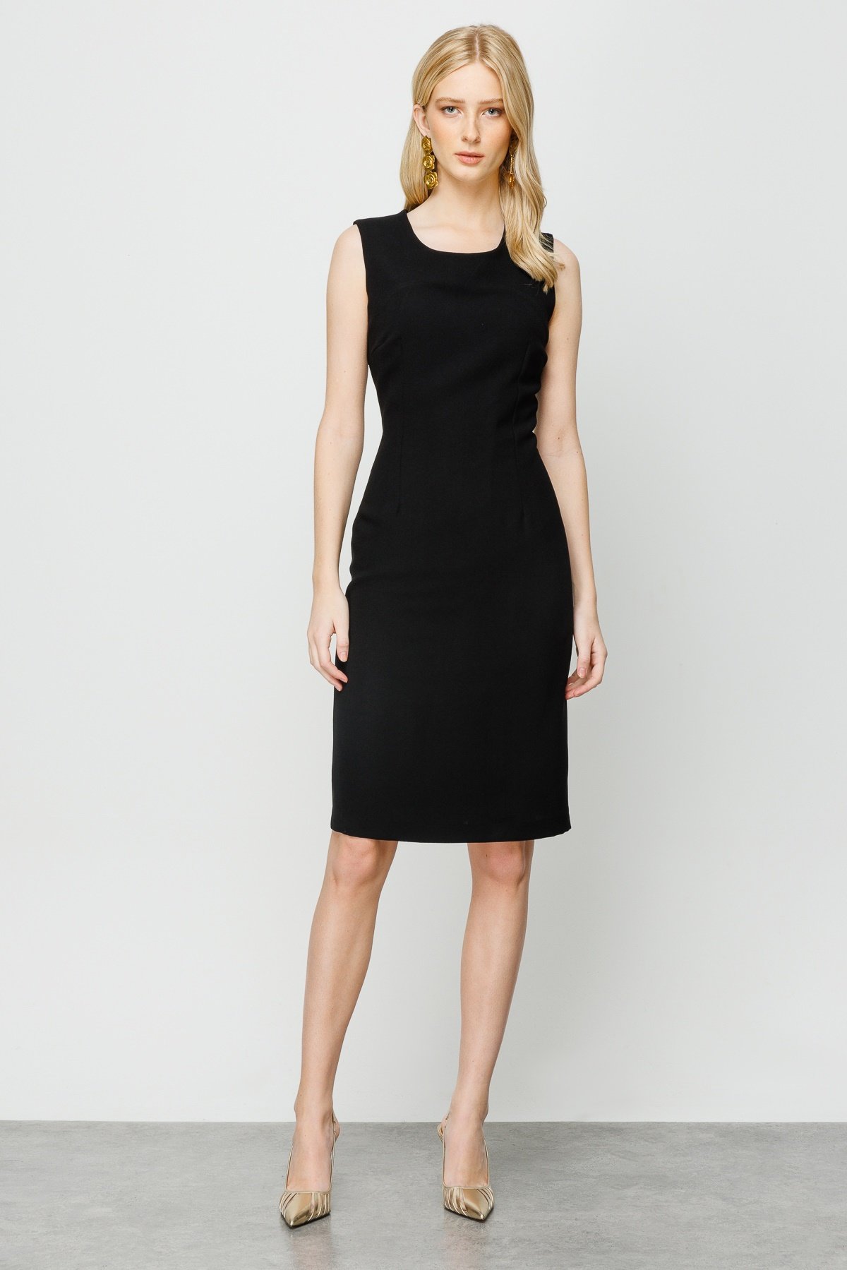 Modailgi  Kolsuz Klasik Elbise Siyah