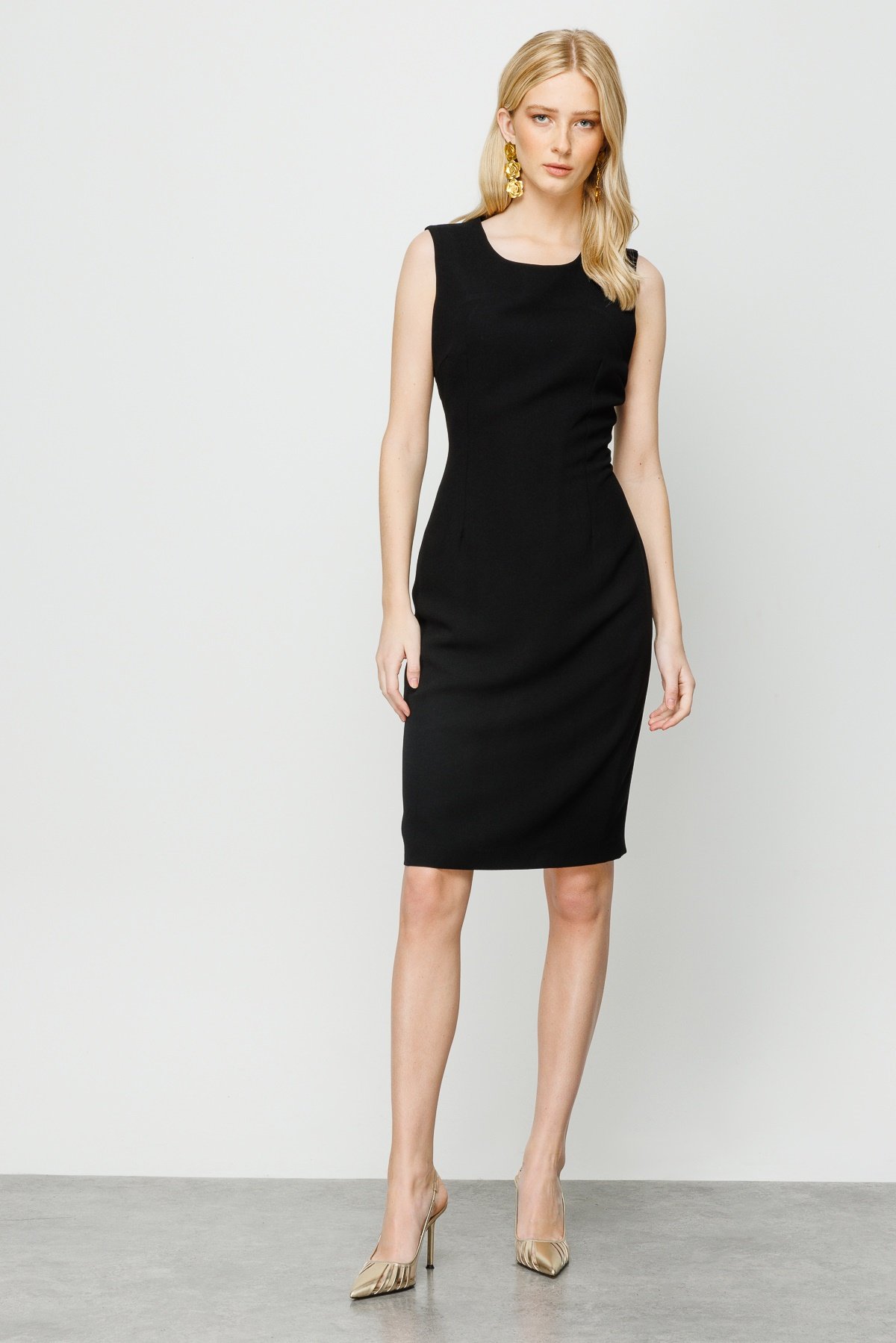 Modailgi  Kolsuz Klasik Elbise Siyah