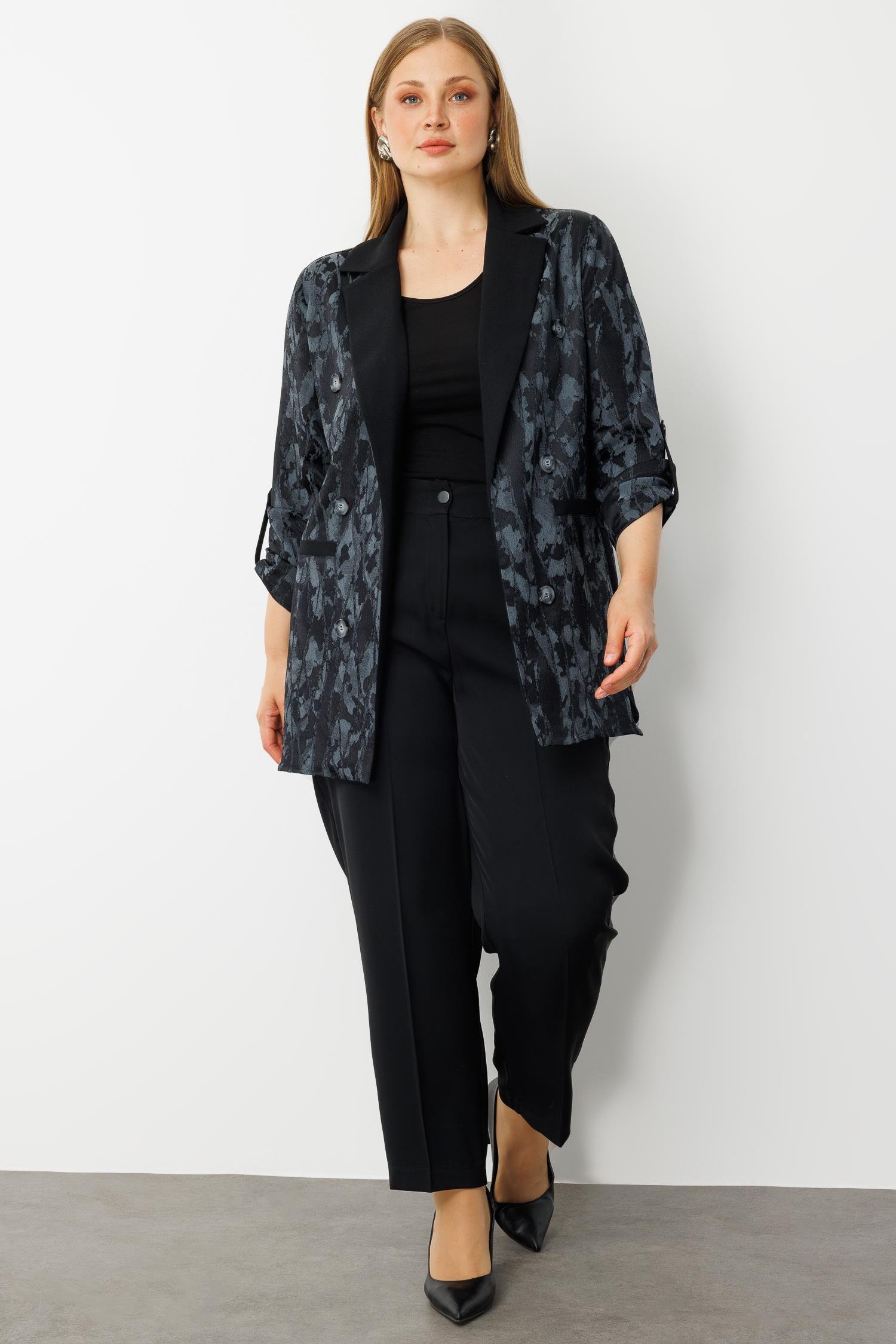 Modailgi  Kolu Apoletli Jakar Tunik Antrasit