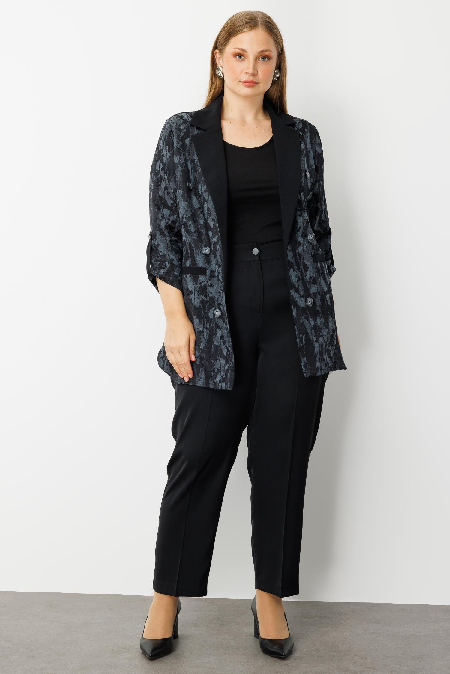 Modailgi  Kolu Apoletli Jakar Tunik Antrasit