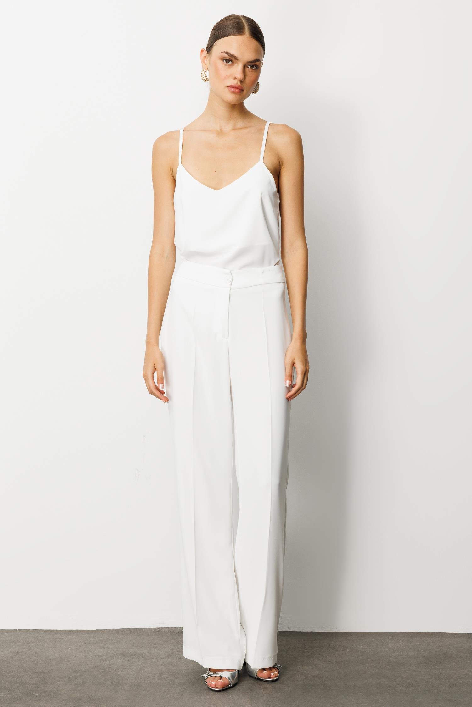 Modailgi  Krep Pantolon - 75007 Ekru