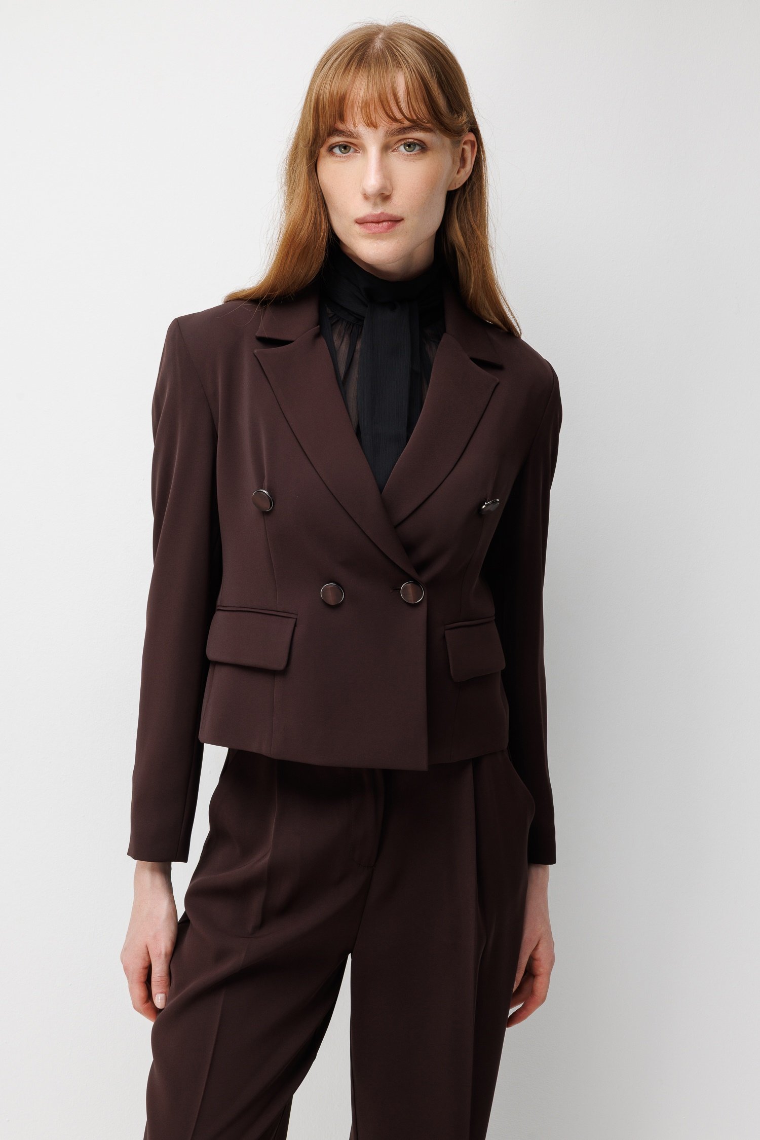 Modailgi  Kruvaze Kısa Ceket - 40169 Bordo