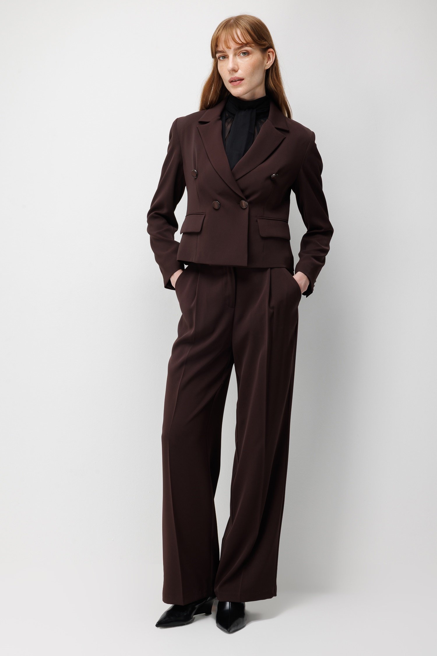 Modailgi  Kruvaze Kısa Ceket - 40169 Bordo