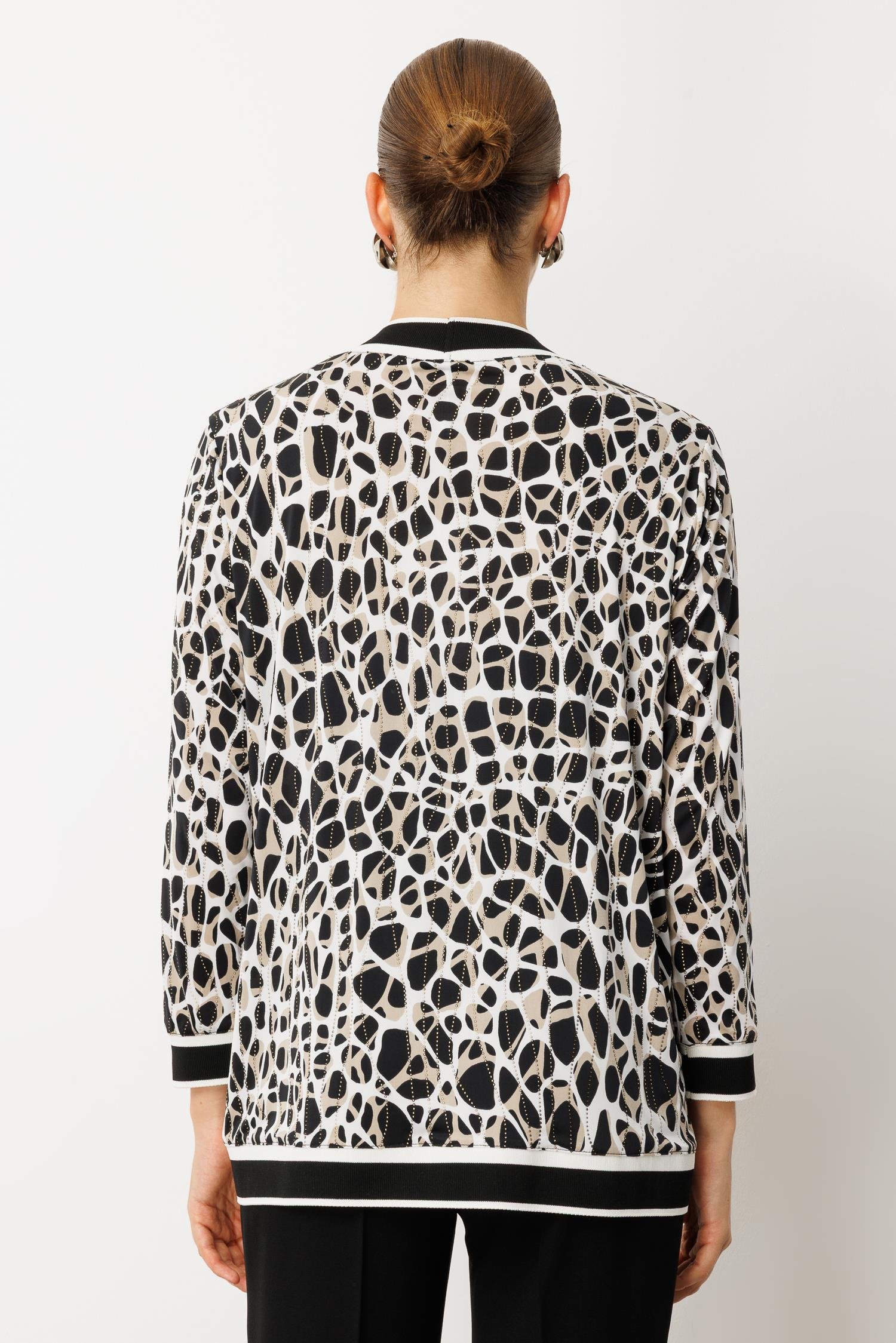 Modailgi  Leopar Desen Ribanalı Ceket Leopar