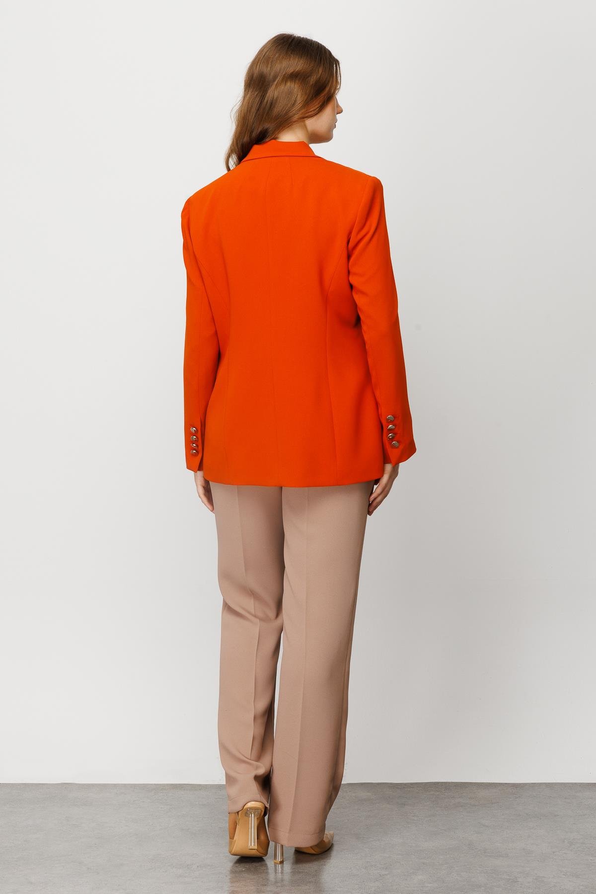 Modailgi  Mono Yaka Klasik Ceket Orange