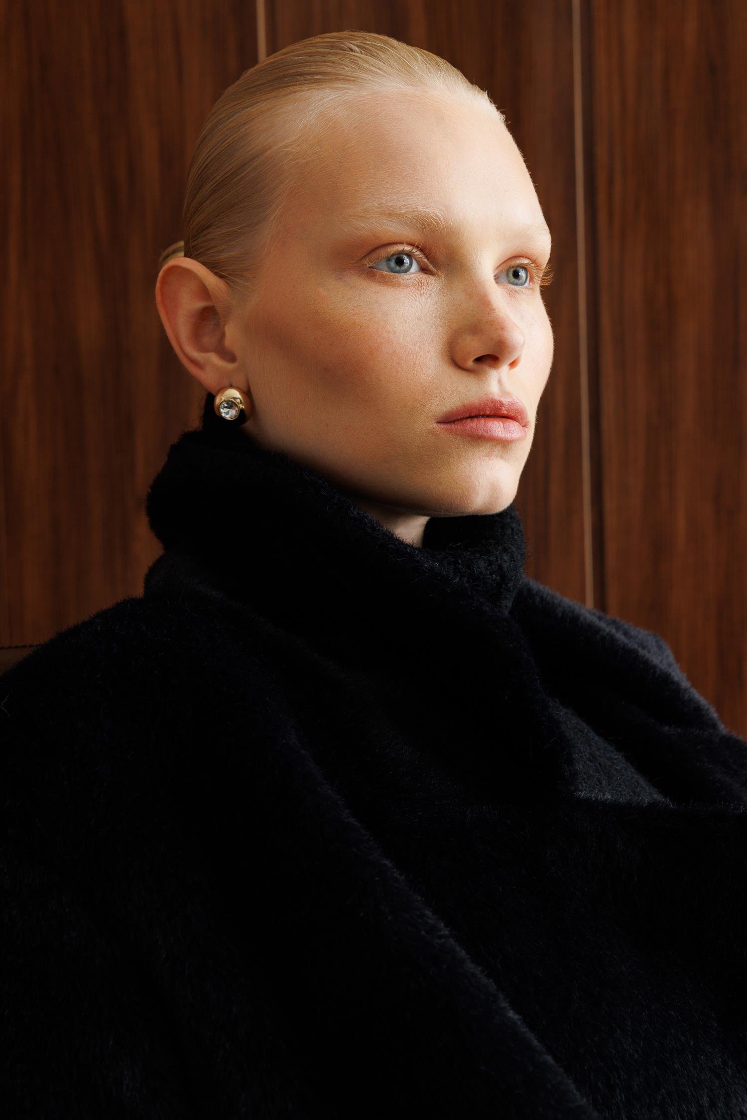 Modailgi  Mono Yaka Kruvaze Alcantara Kaban Siyah