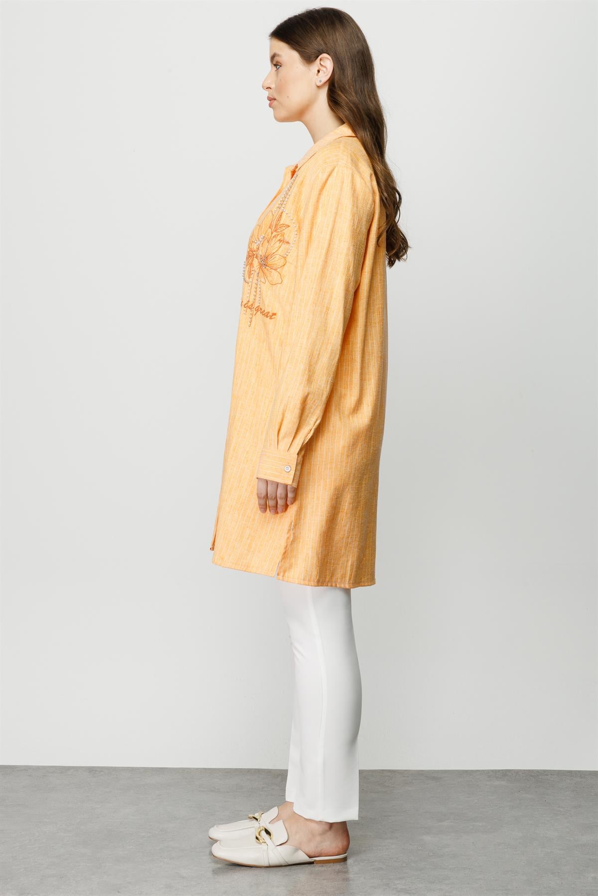 Modailgi  Nakış Detaylı Tunik Mango