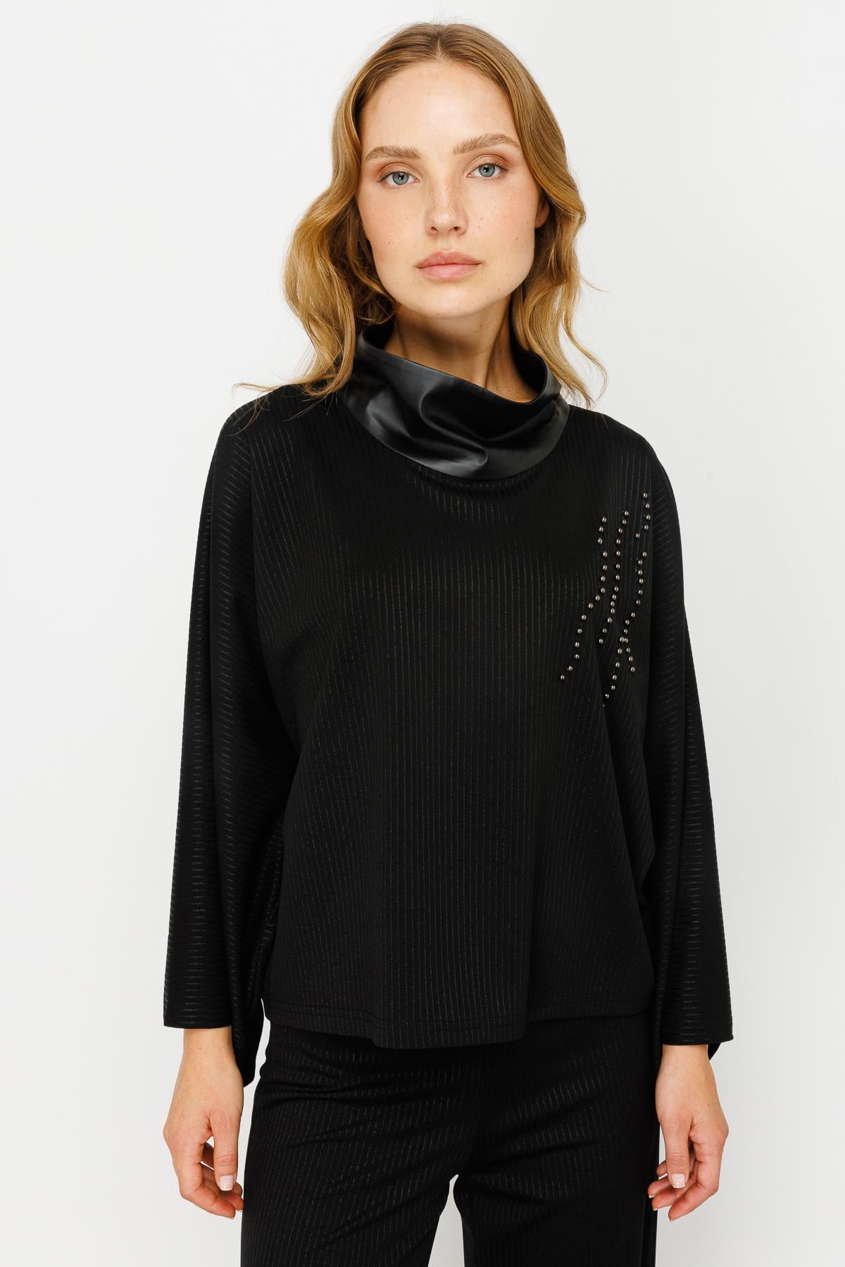 Modailgi  Örme Bluz Siyah