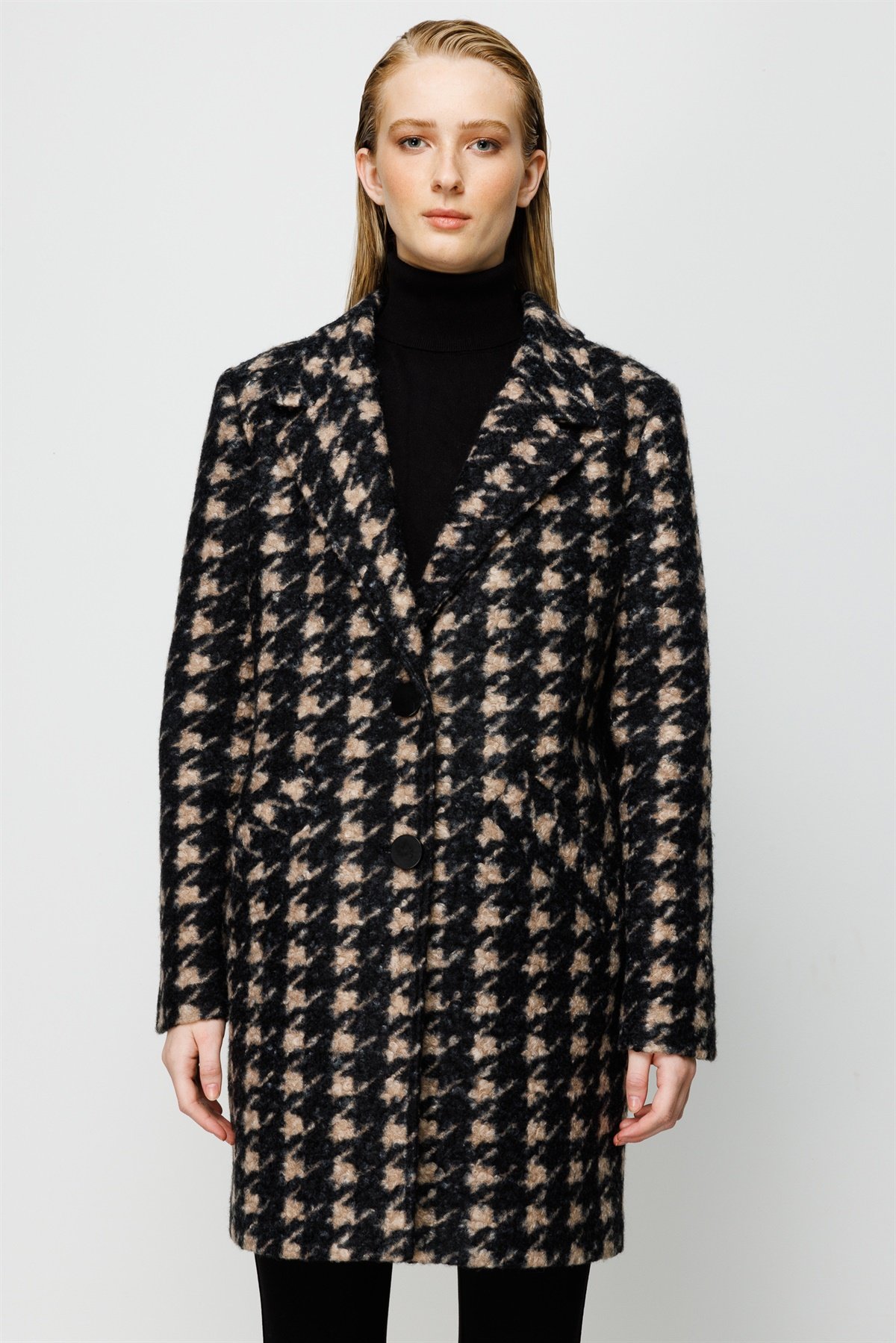 Modailgi  Oversize Kaban SİYAH-VİZON