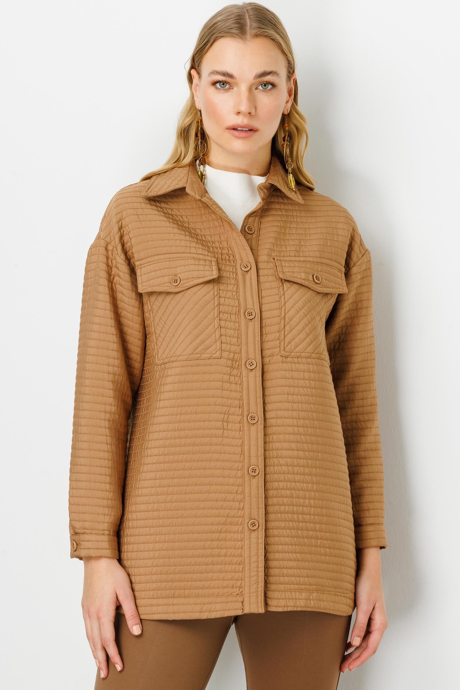 Modailgi  Oversize Kapitone Tunik Camel