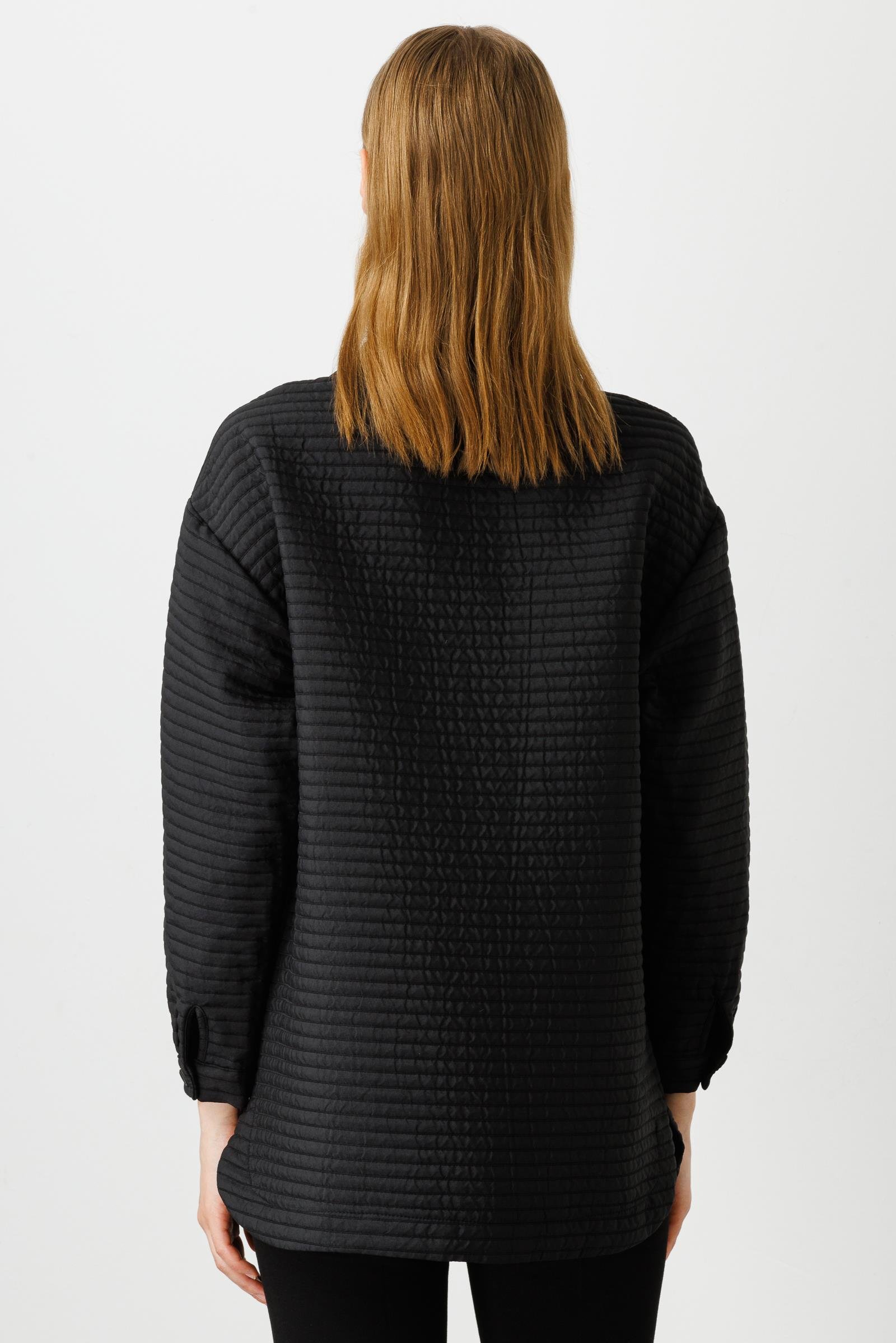 Modailgi  Oversize Kapitone Tunik Siyah