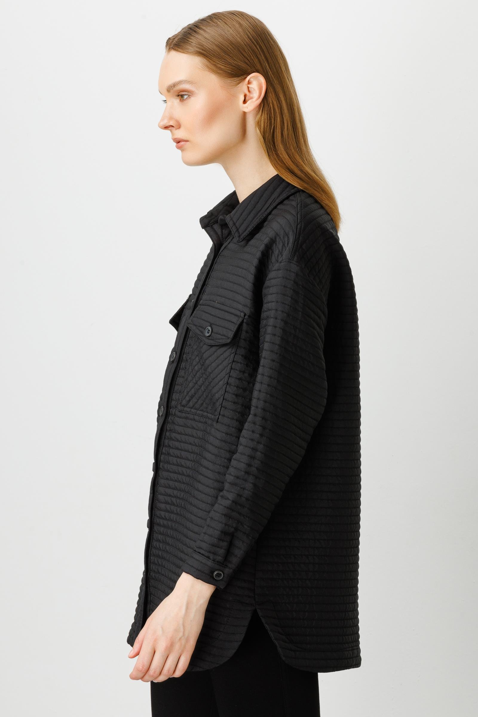 Modailgi  Oversize Kapitone Tunik Siyah