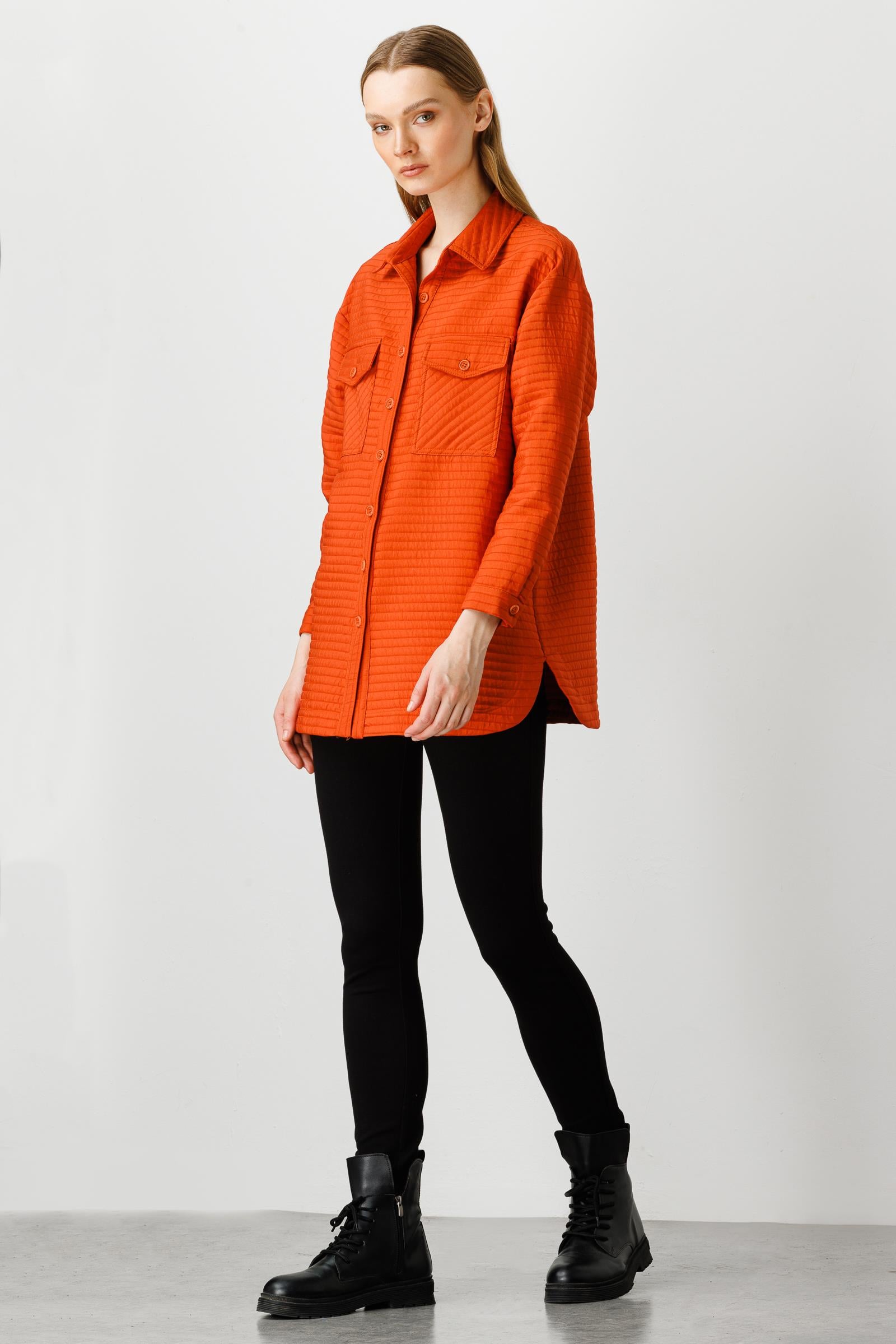 Modailgi  Oversize Kapitone Tunik Tarçın
