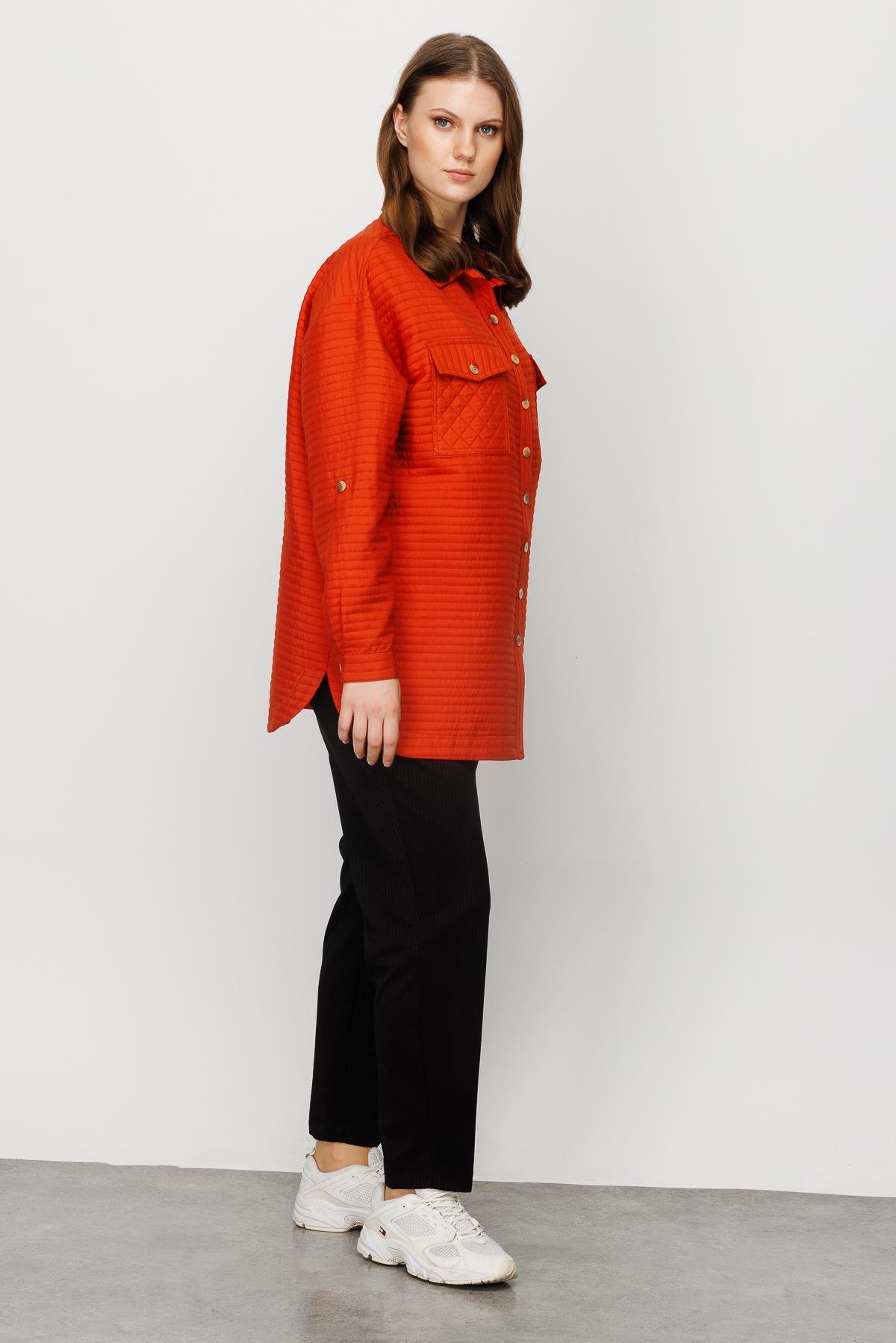 Modailgi  Oversize Kapitone Tunik Tarçın