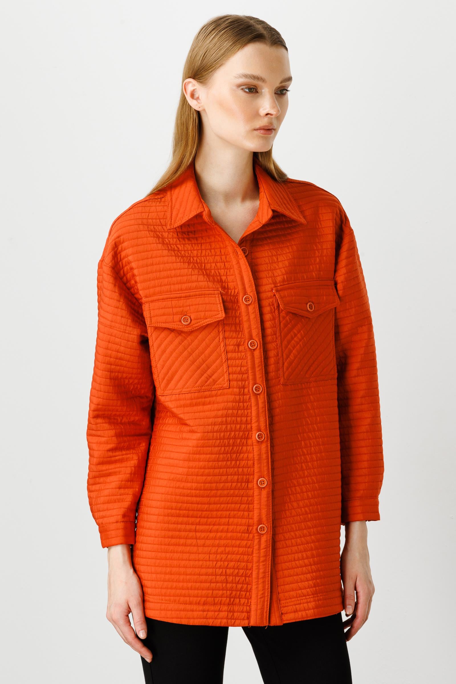 Modailgi  Oversize Kapitone Tunik Tarçın