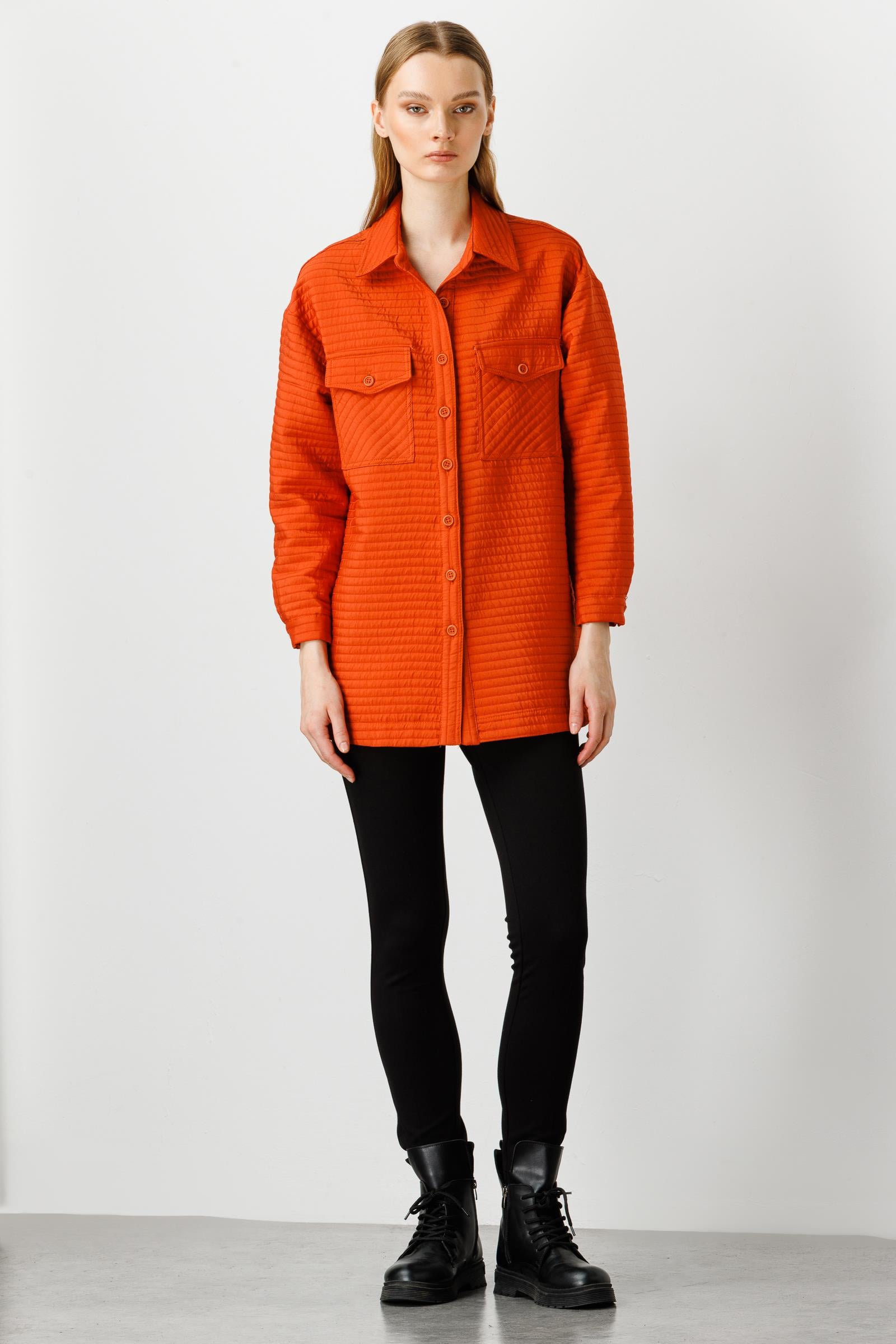 Modailgi  Oversize Kapitone Tunik Tarçın
