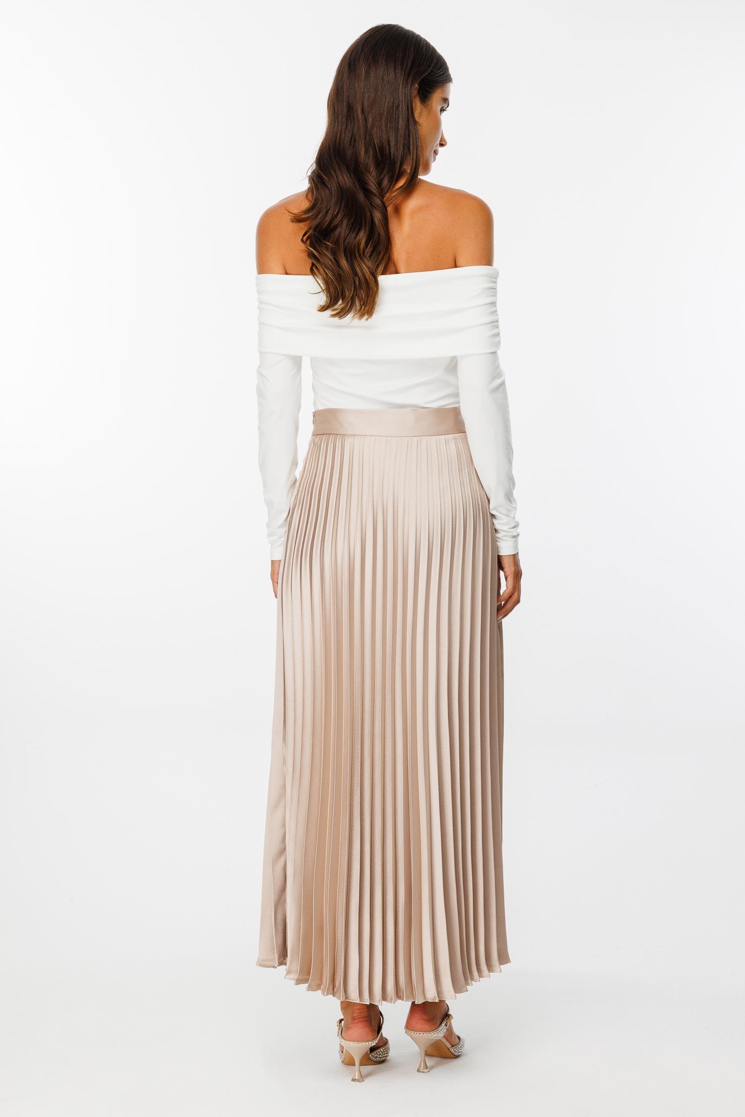 Modailgi  Plisoley Etek - 7017 Vizon