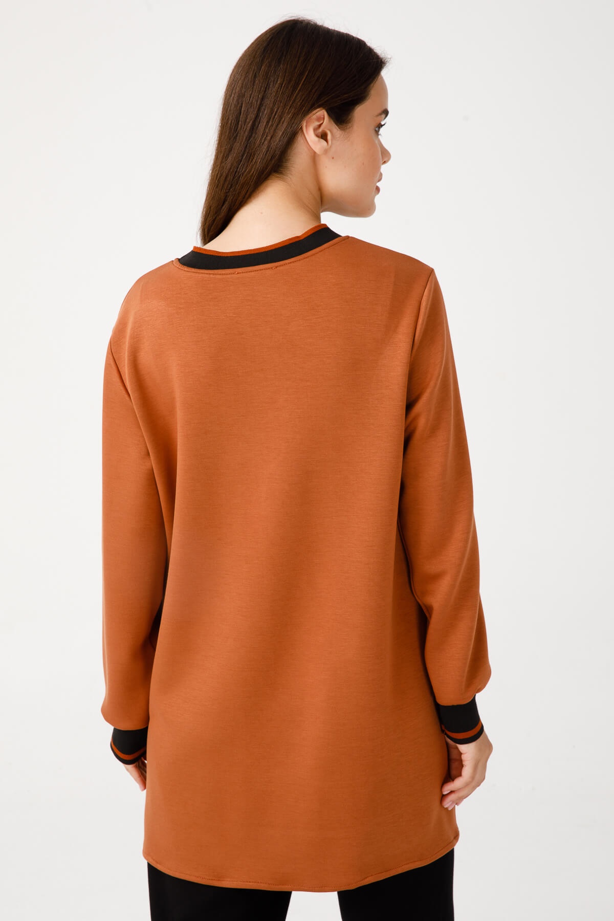 Modailgi  Ribanalı Basic Tunik TARÇIN
