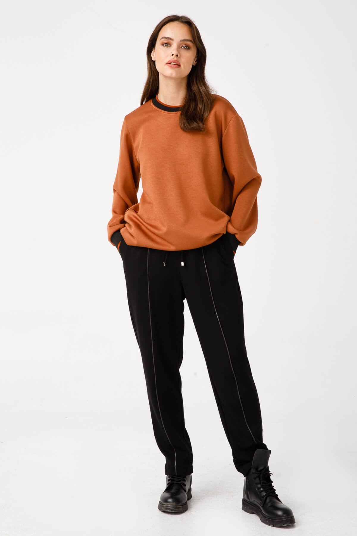 Modailgi  Ribanalı Basic Tunik TARÇIN