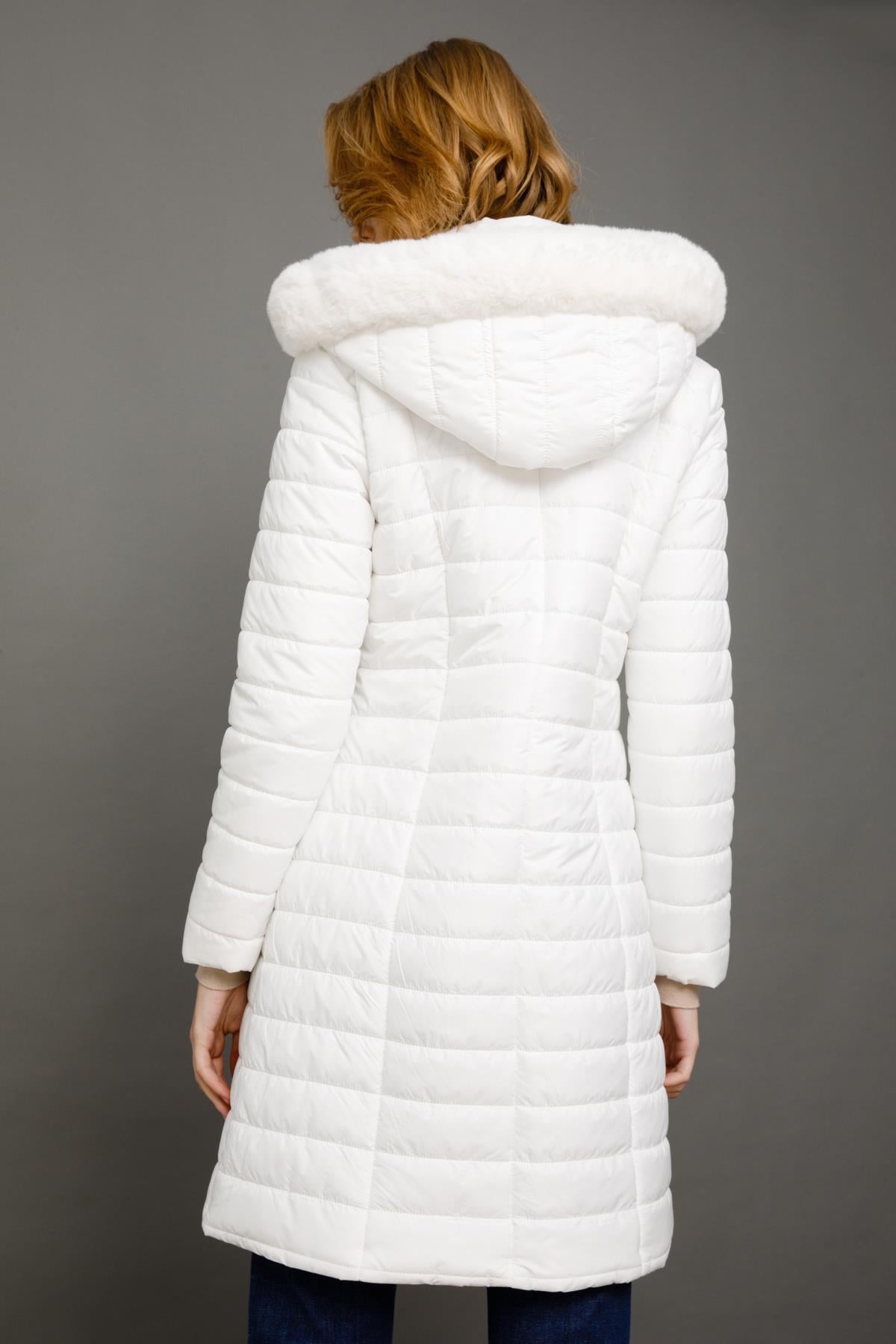 Modailgi  Şişme Kaban Beyaz