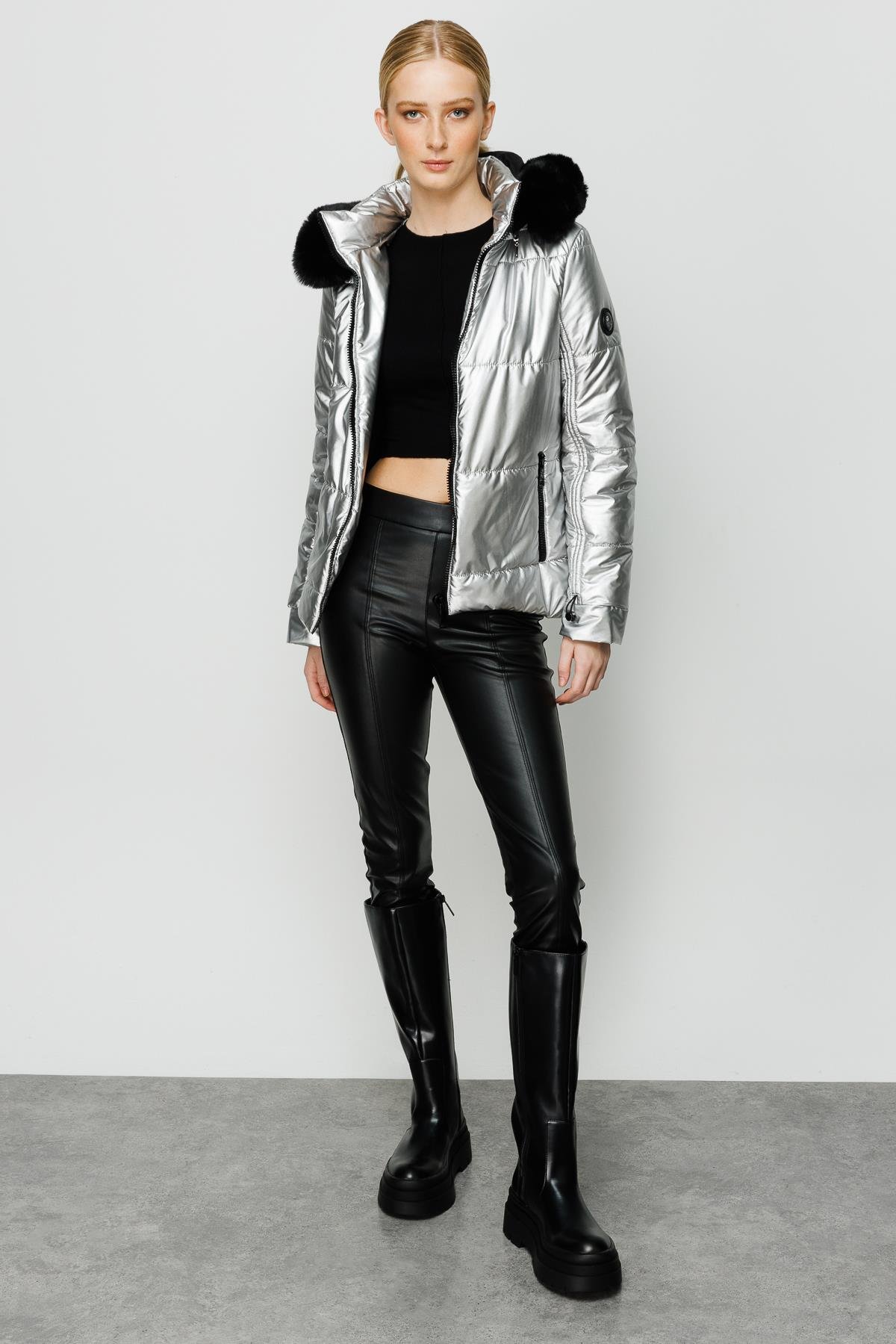 Modailgi  Şişme Kaban Gri