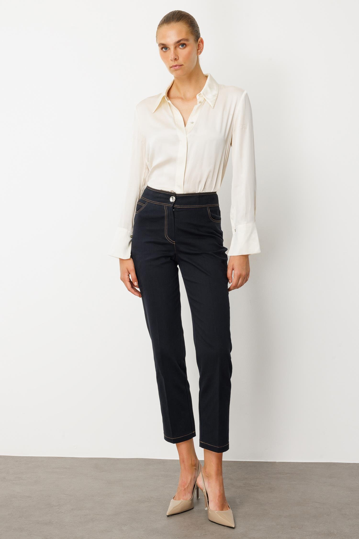 Modailgi  Spor Dikişli Beş Cep Pantolon - 70109 Lacivert