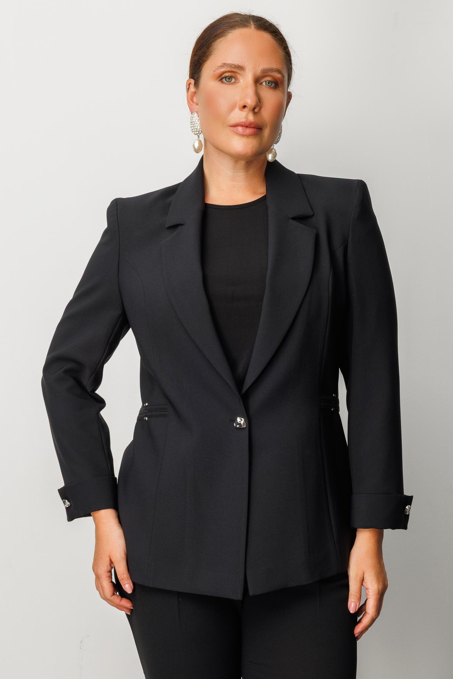 Modailgi  Tek Düğme Ceket Siyah