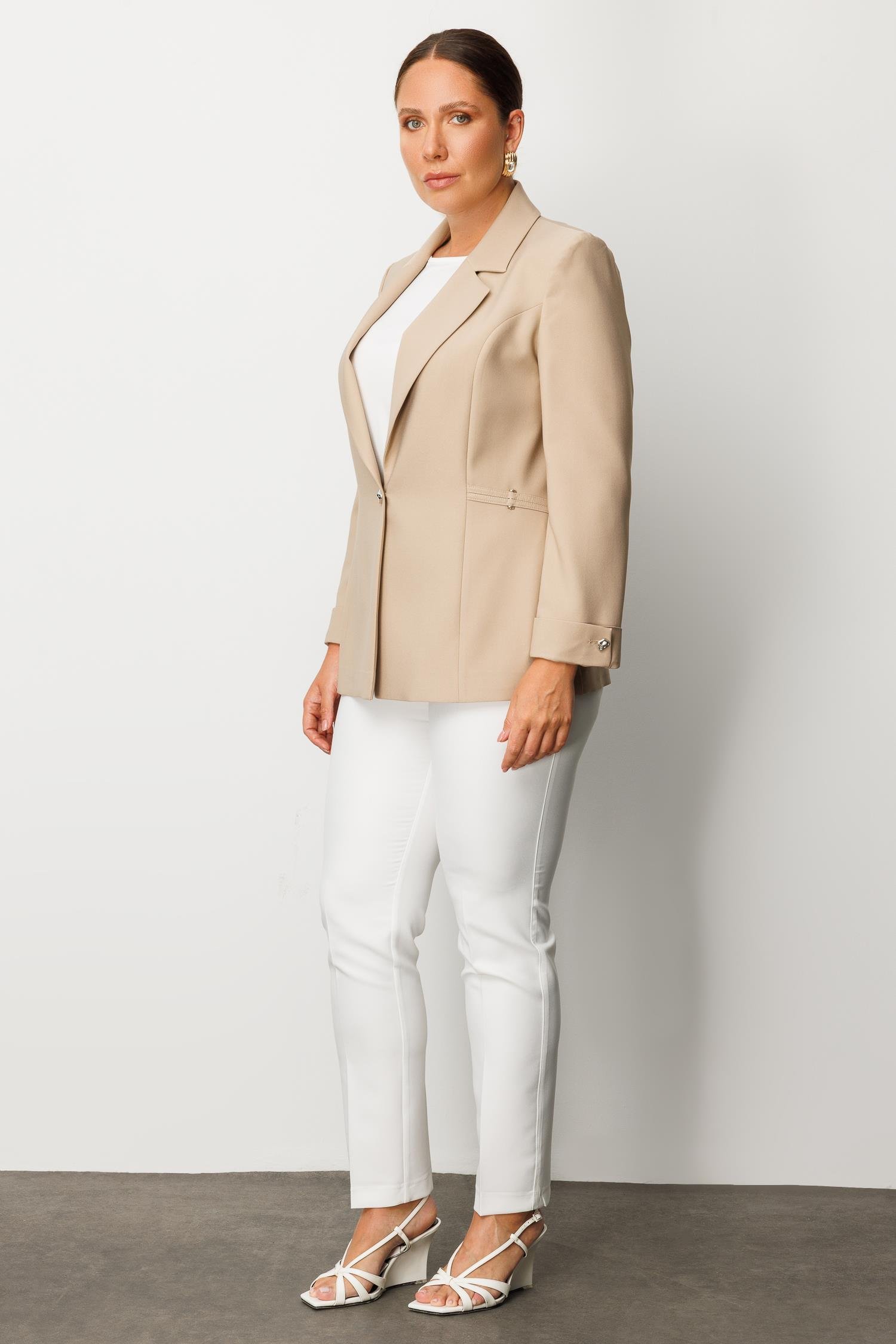 Modailgi  Tek Düğme Ceket Taş