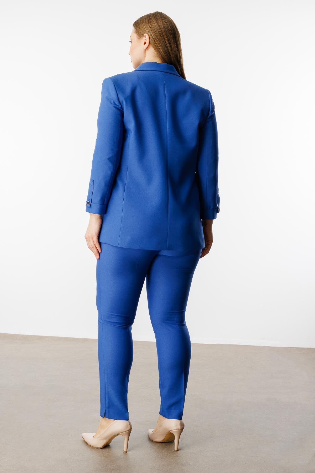 Modailgi  Tek Düğme Cep Kapaklı Ceket Mavi