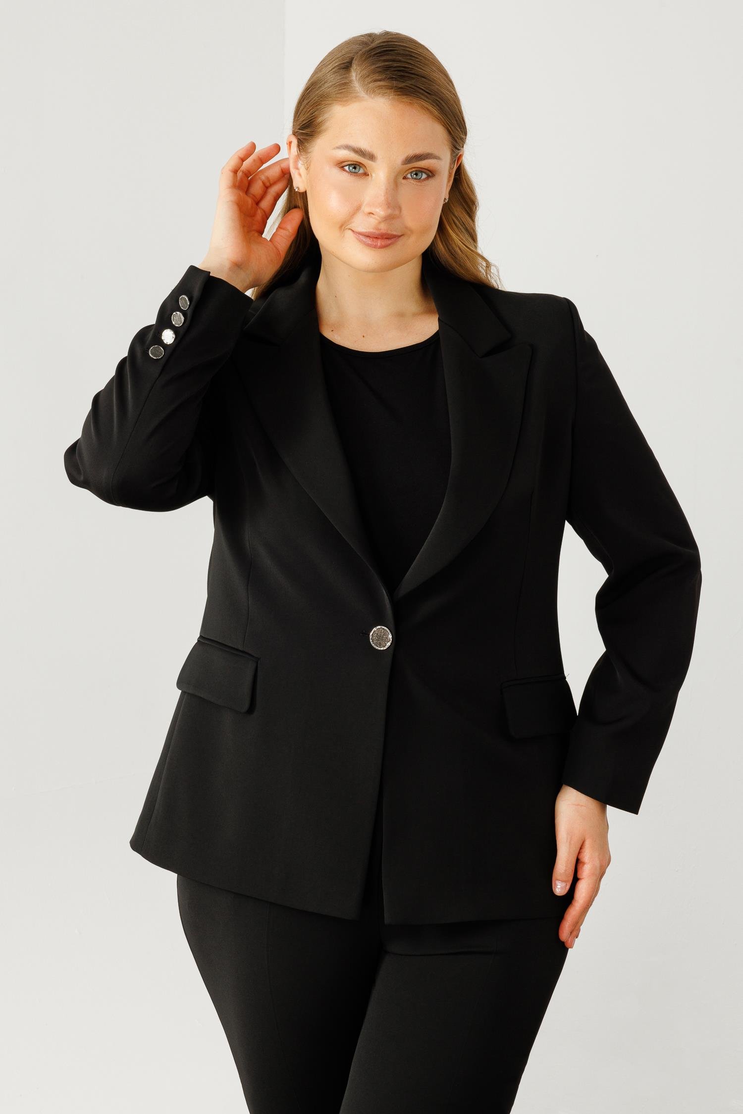 Modailgi  Tek Düğmeli Klasik Ceket Siyah