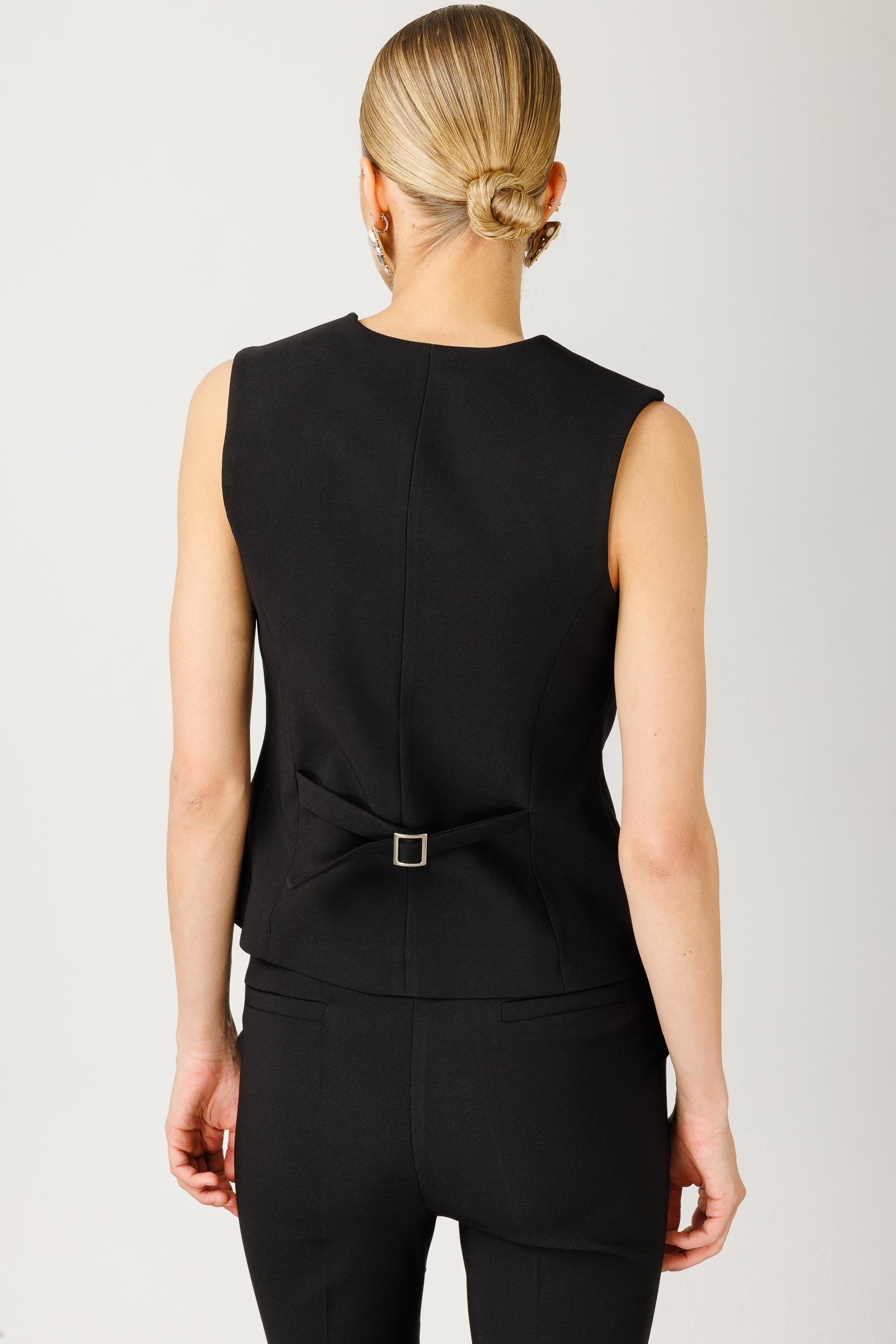 Modailgi  Toka Detaylı Yelek Siyah