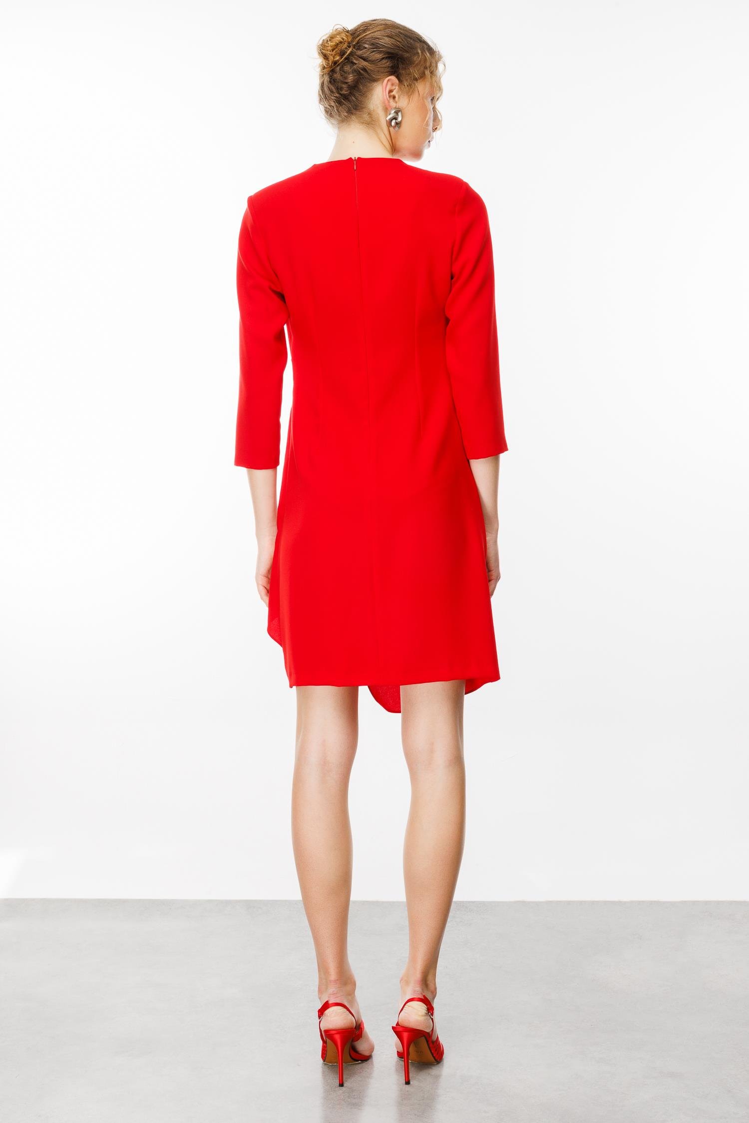 Modailgi  Truvakar Kol Tokalı Kruvaze Elbise Kırmızı