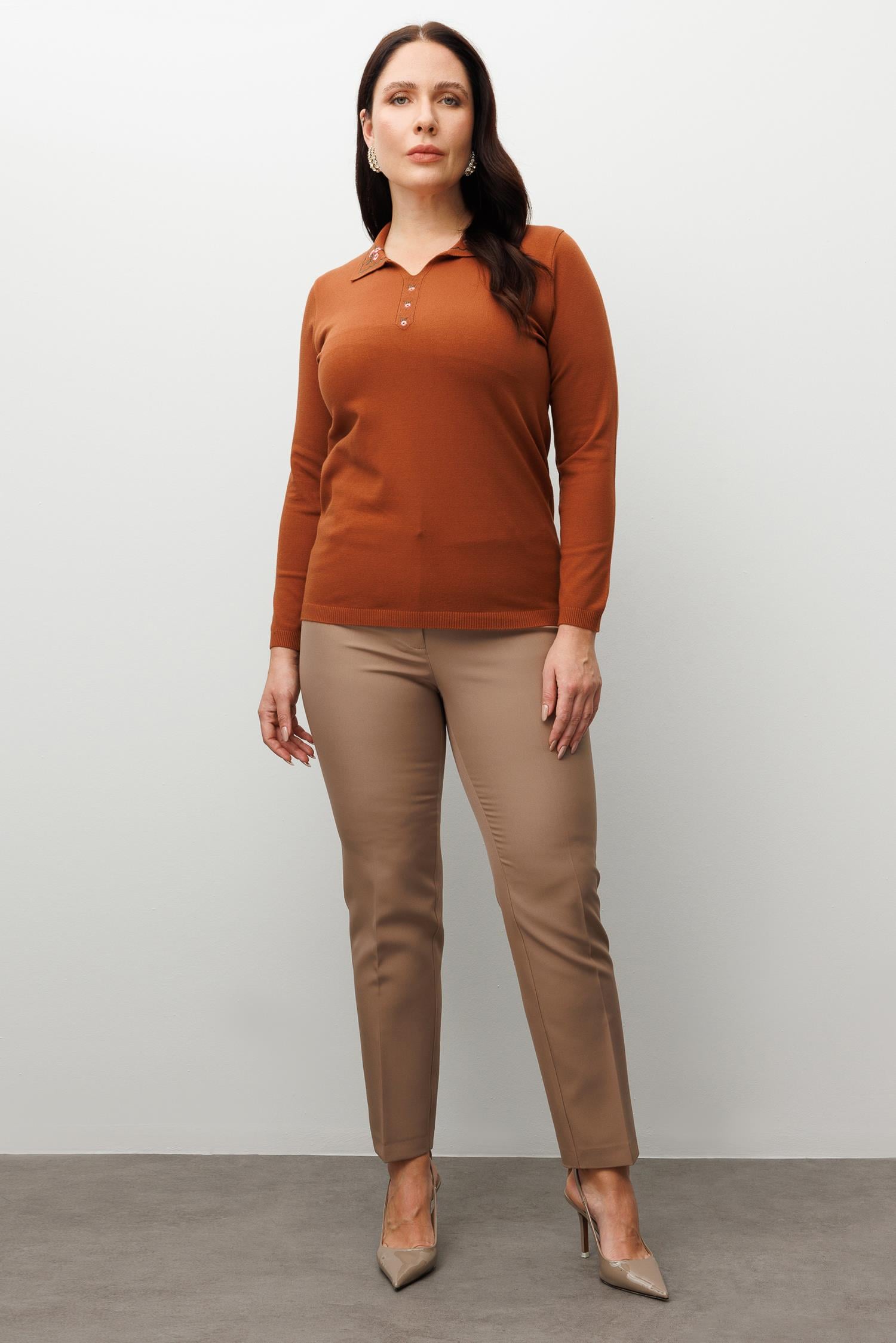 Modailgi  Viskon Triko Taba