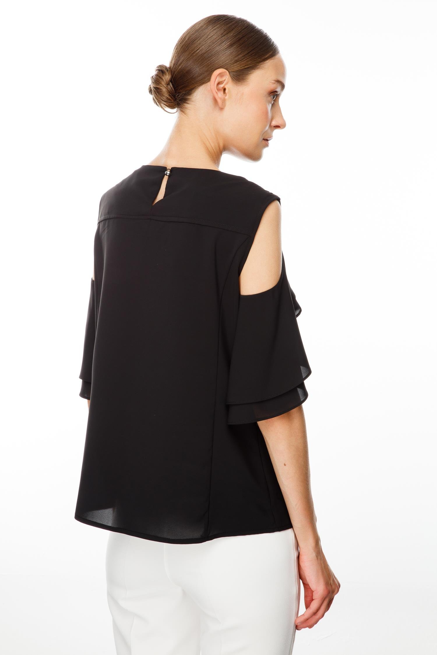 Modailgi  Volanlı Bluz Siyah