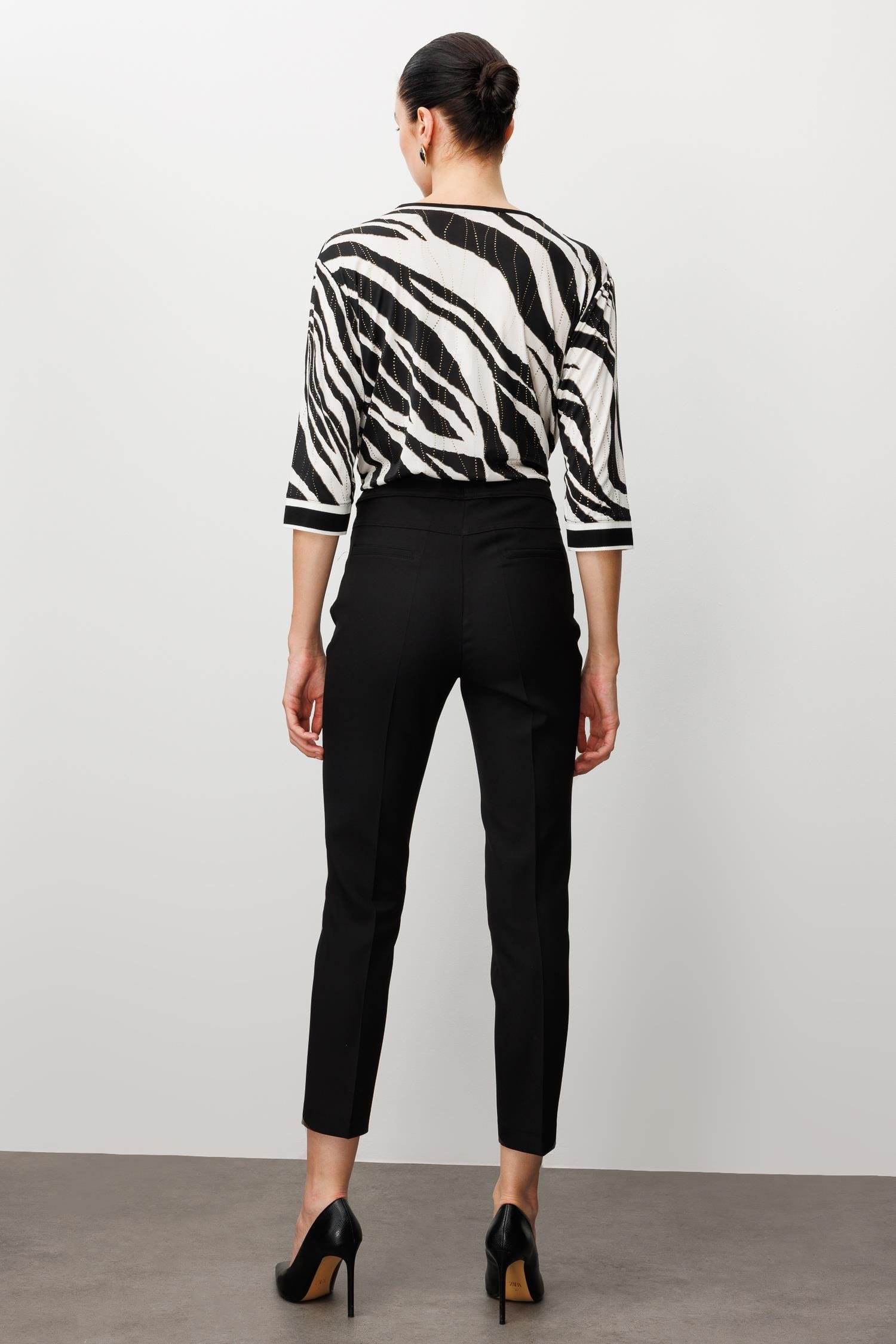 Modailgi  Yan Cep Dar Paça Pantolon Siyah