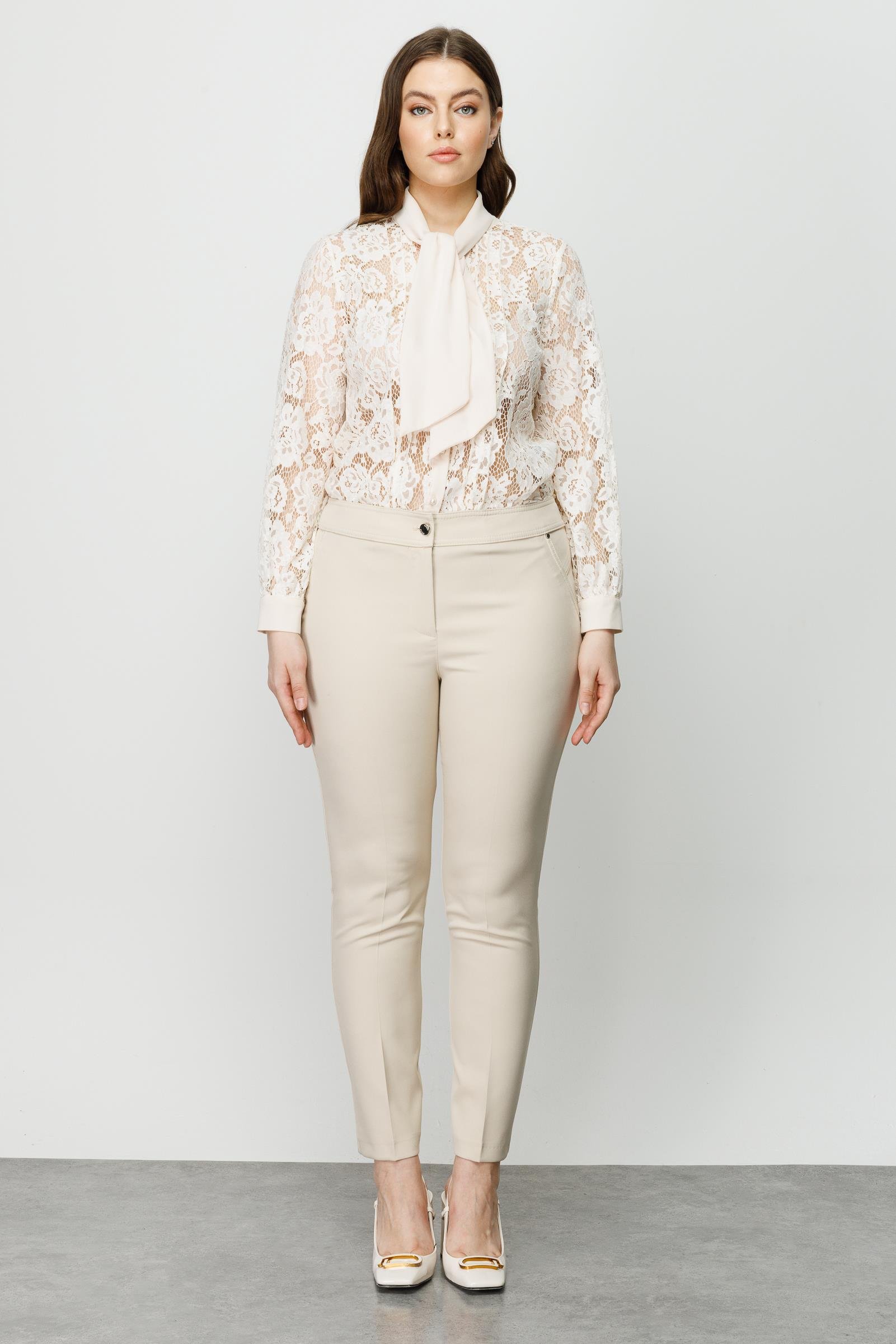 Modailgi  Yan Cep Dar Paça Pantolon Taş