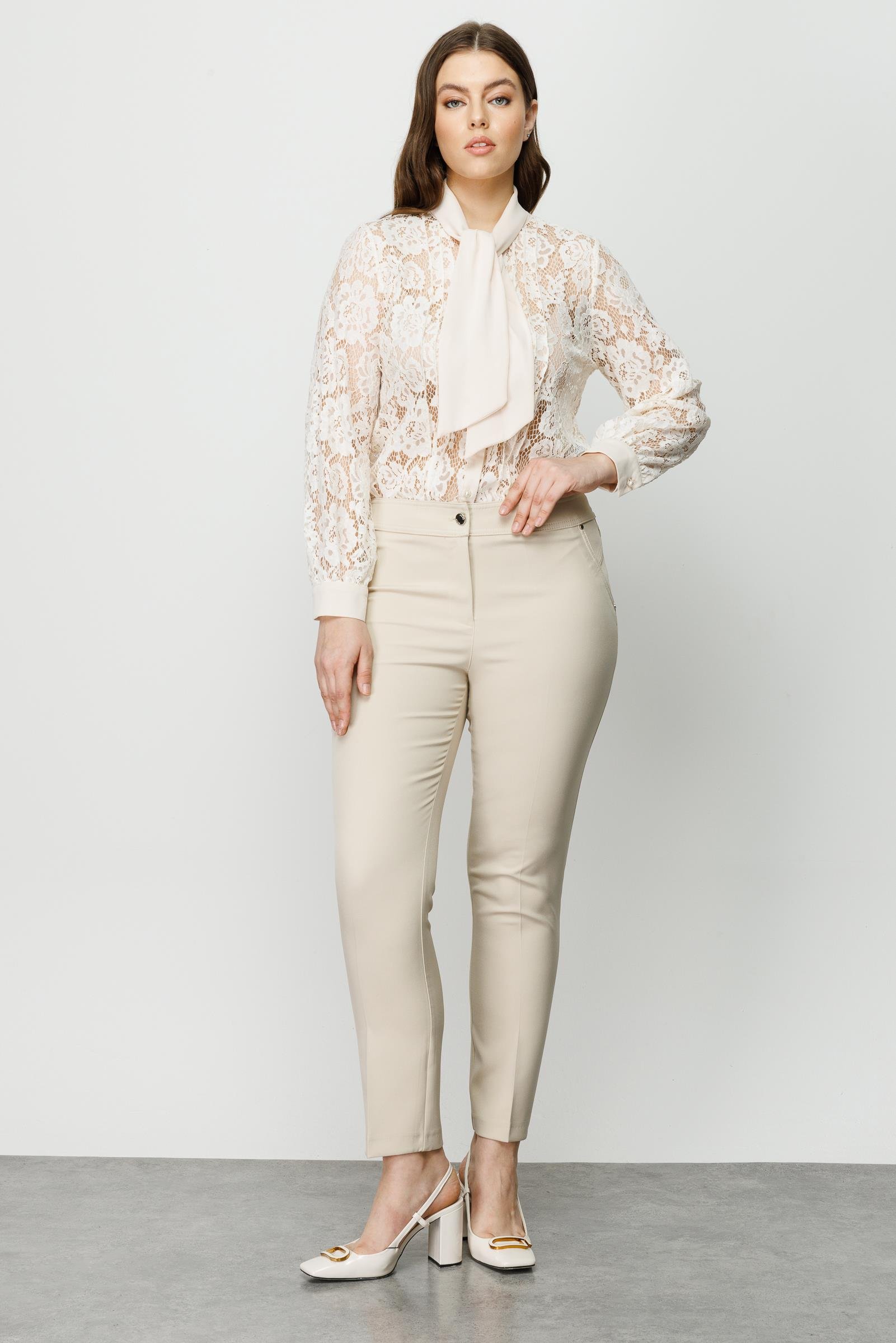 Modailgi  Yan Cep Dar Paça Pantolon Taş