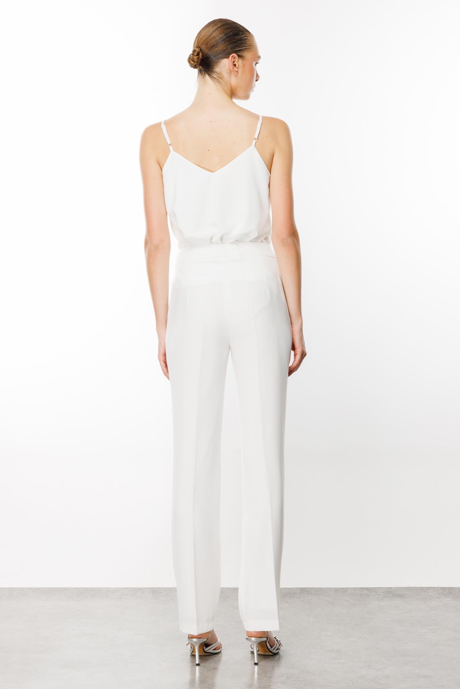 Modailgi  Yan Cep Klasik Takım Pantolon Ekru