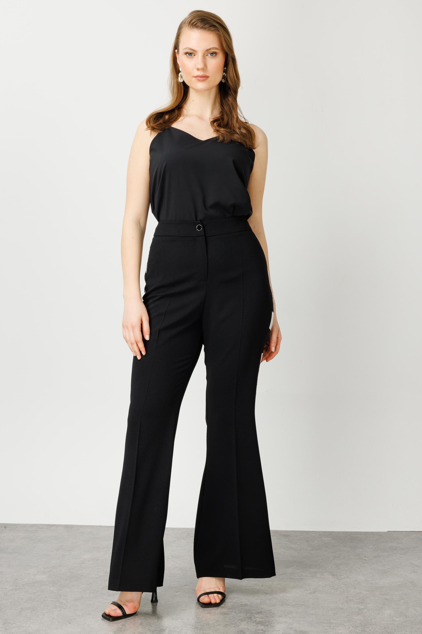 Modailgi  Yan Cep Klasik Takım Pantolon Siyah