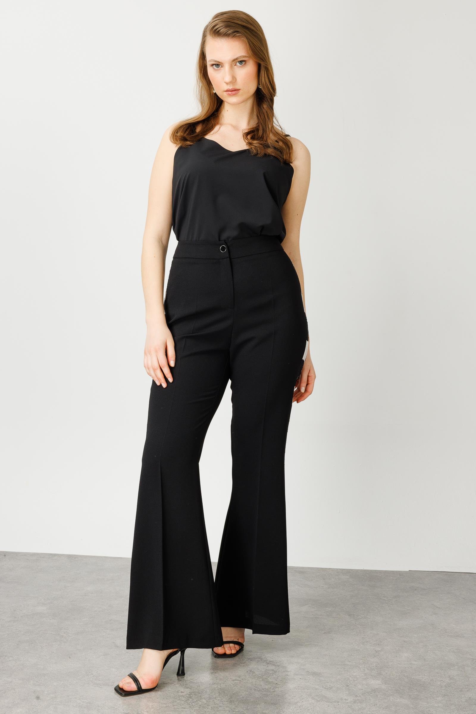 Modailgi  Yan Cep Klasik Takım Pantolon Siyah