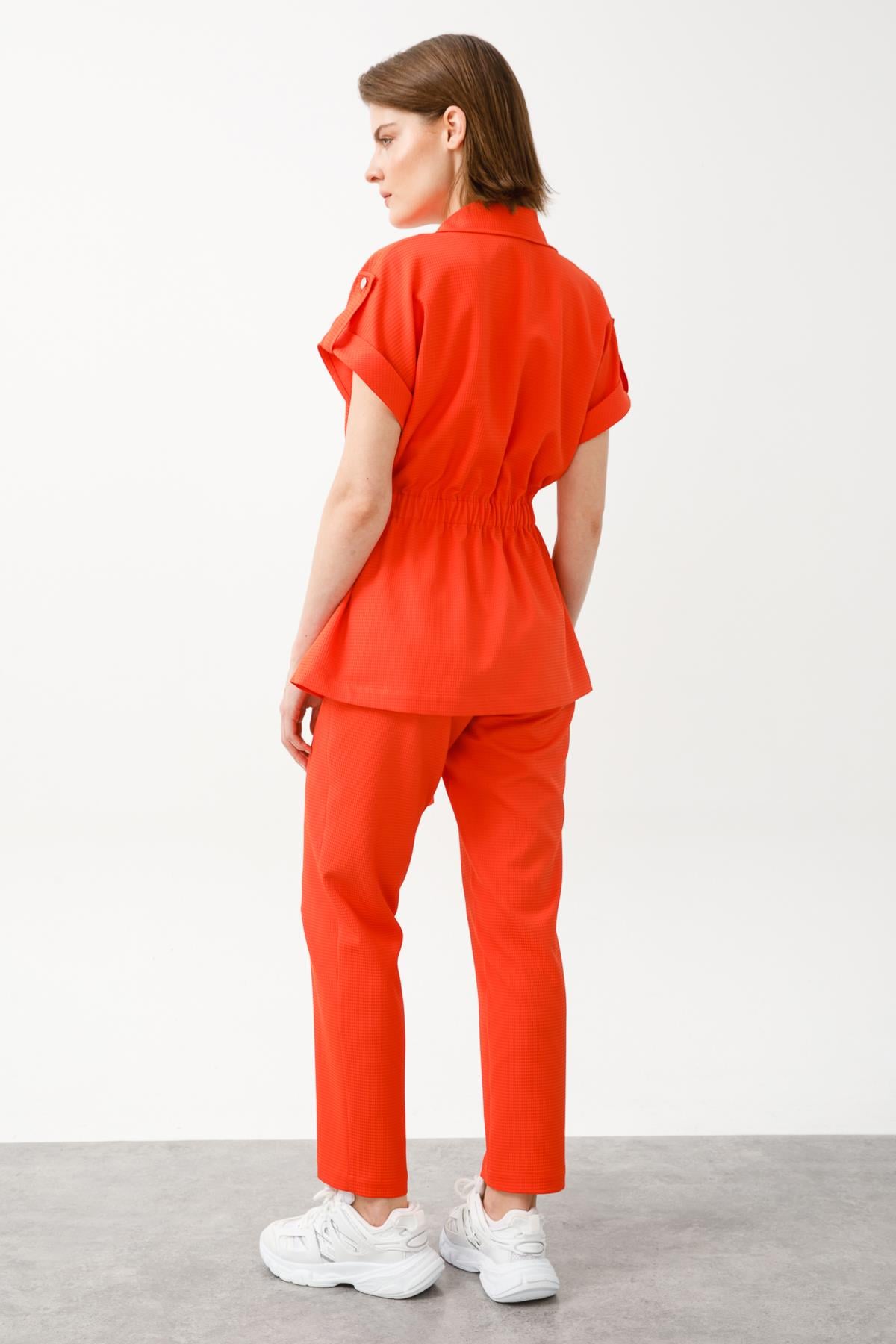 Modailgi  Yan Cep Pantolon Orange
