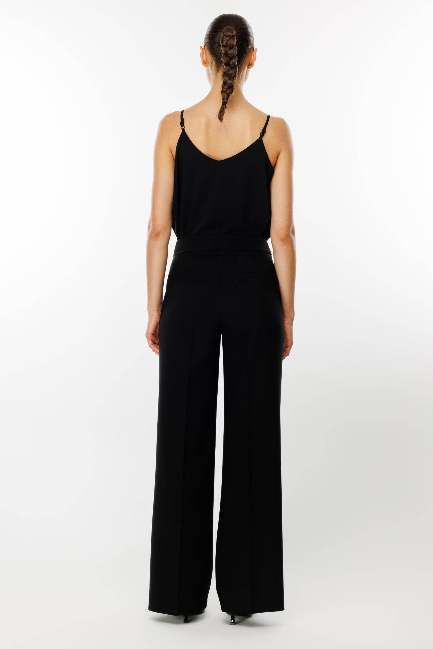 Modailgi  Yandan Cepli Palazzo Pantolon - 7055 Siyah