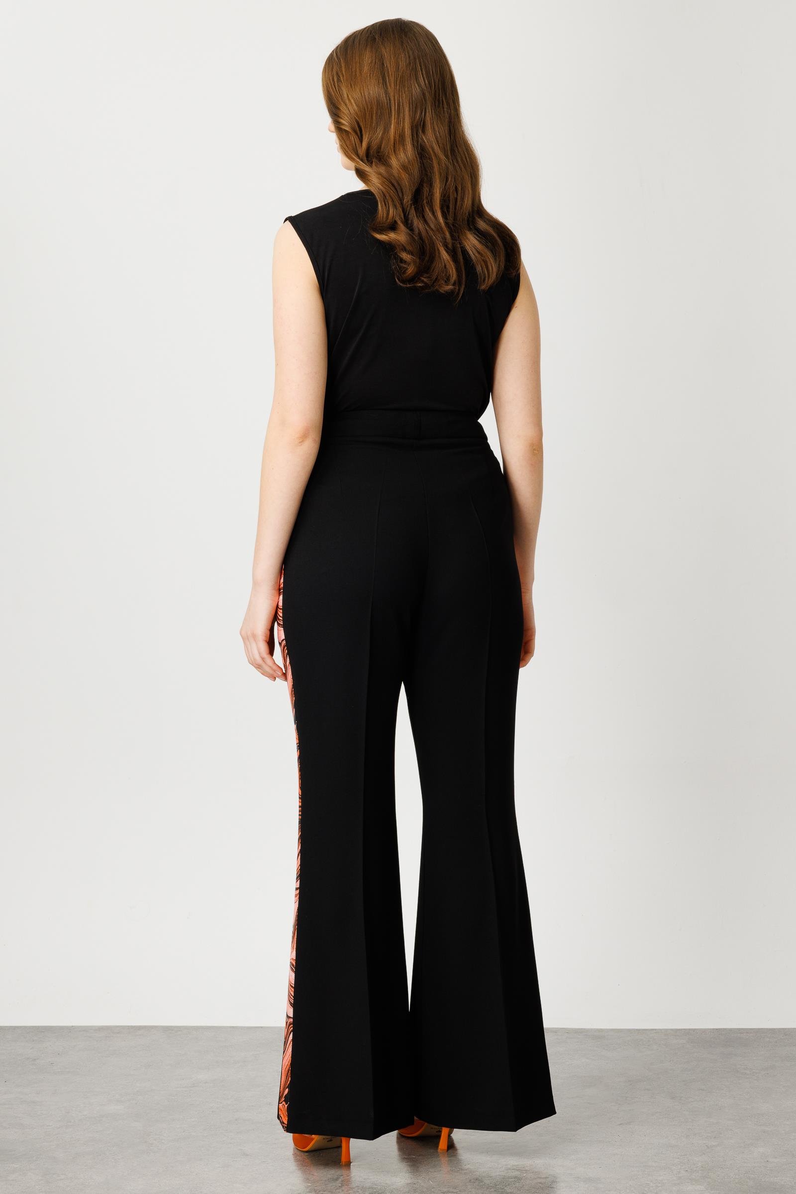 Modailgi  Yanları Desen Şeritli Pantolon Orange