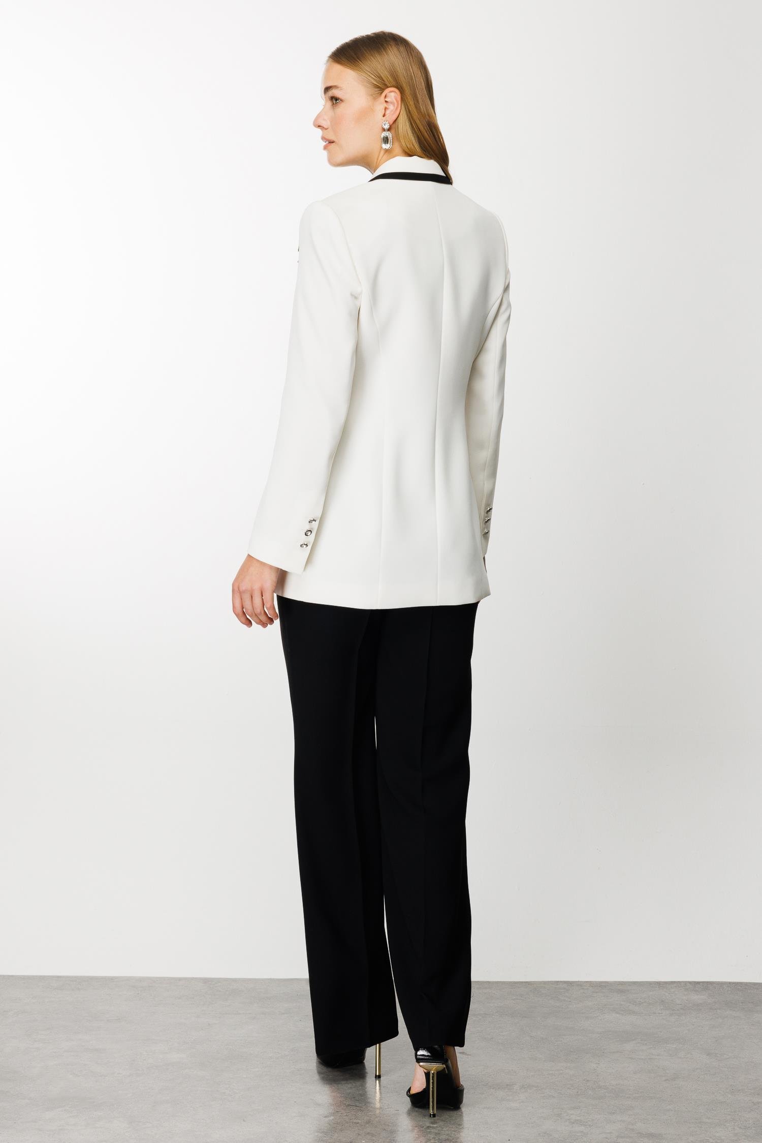 Modailgi  Yüksek Bel Bol Paça Takım Pantolon Siyah