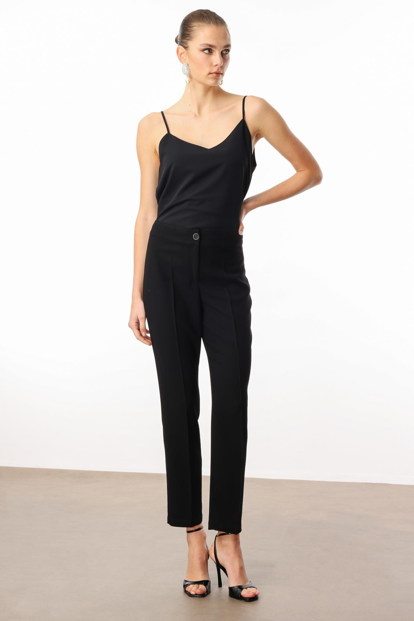 Modailgi  Yüksek Bel Pantolon - 7913 Siyah