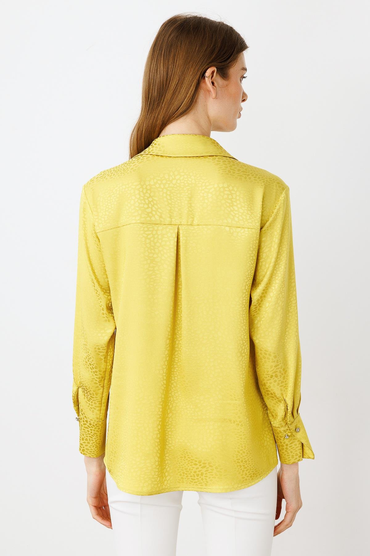 Modailgi  Zebra Desen Jakarlı Gömlek Asit