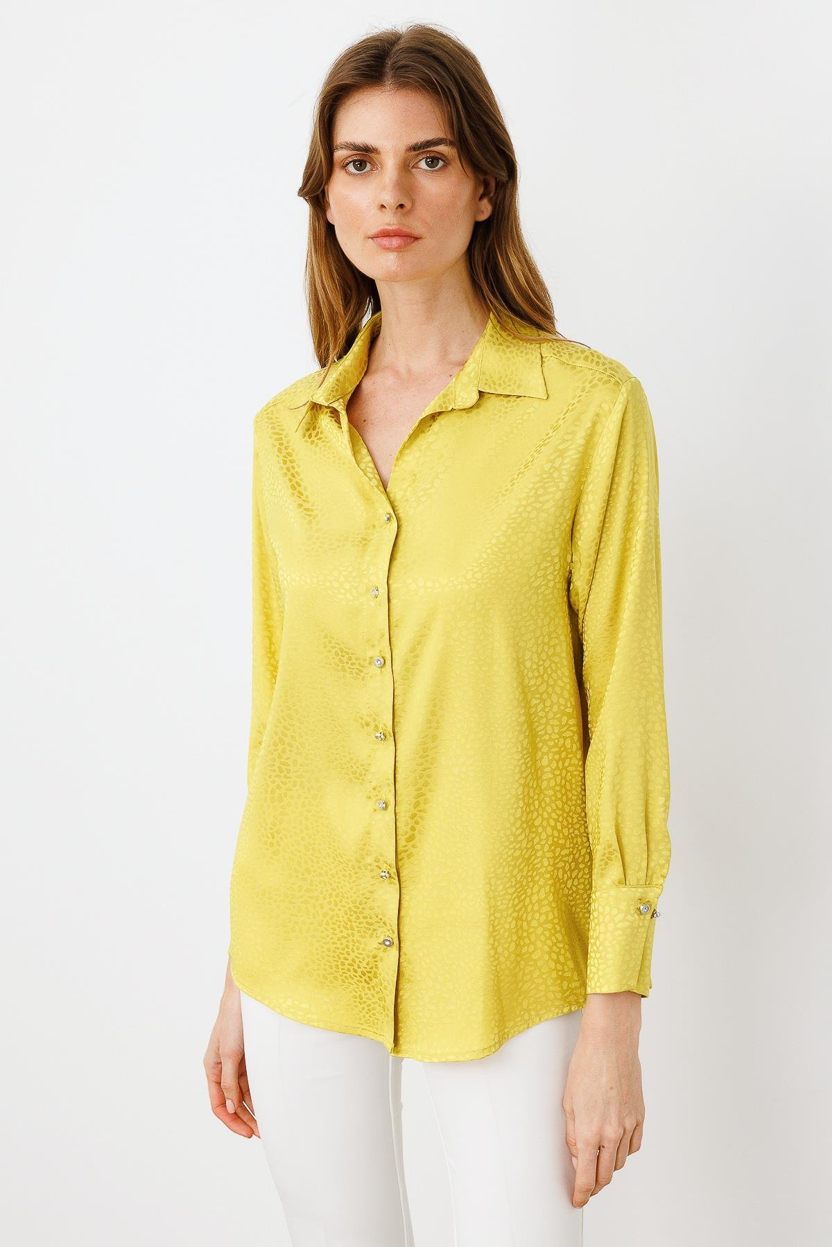 Modailgi  Zebra Desen Jakarlı Gömlek Asit