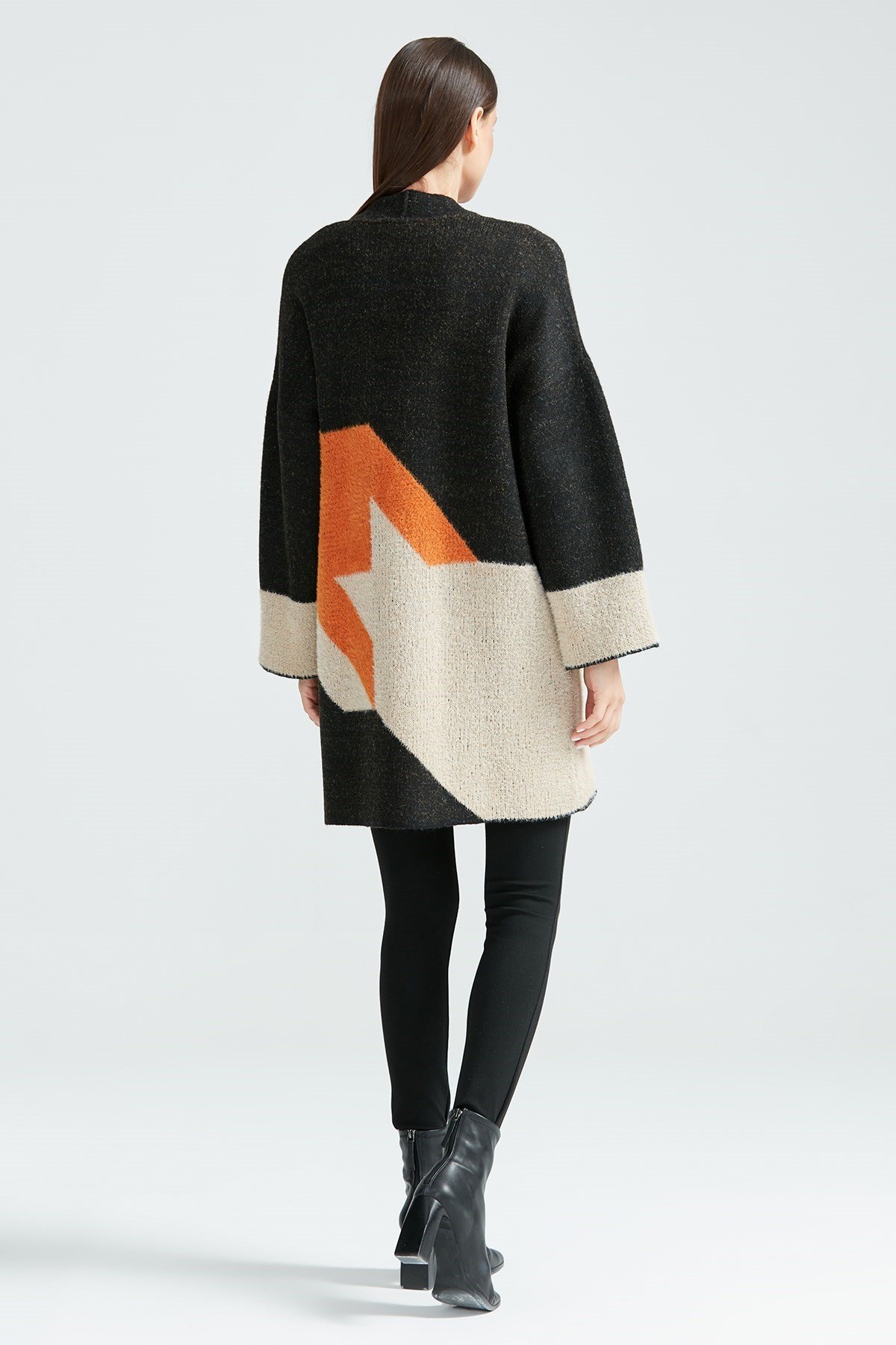 Oversize Mink Kimona Hırka SİYAH