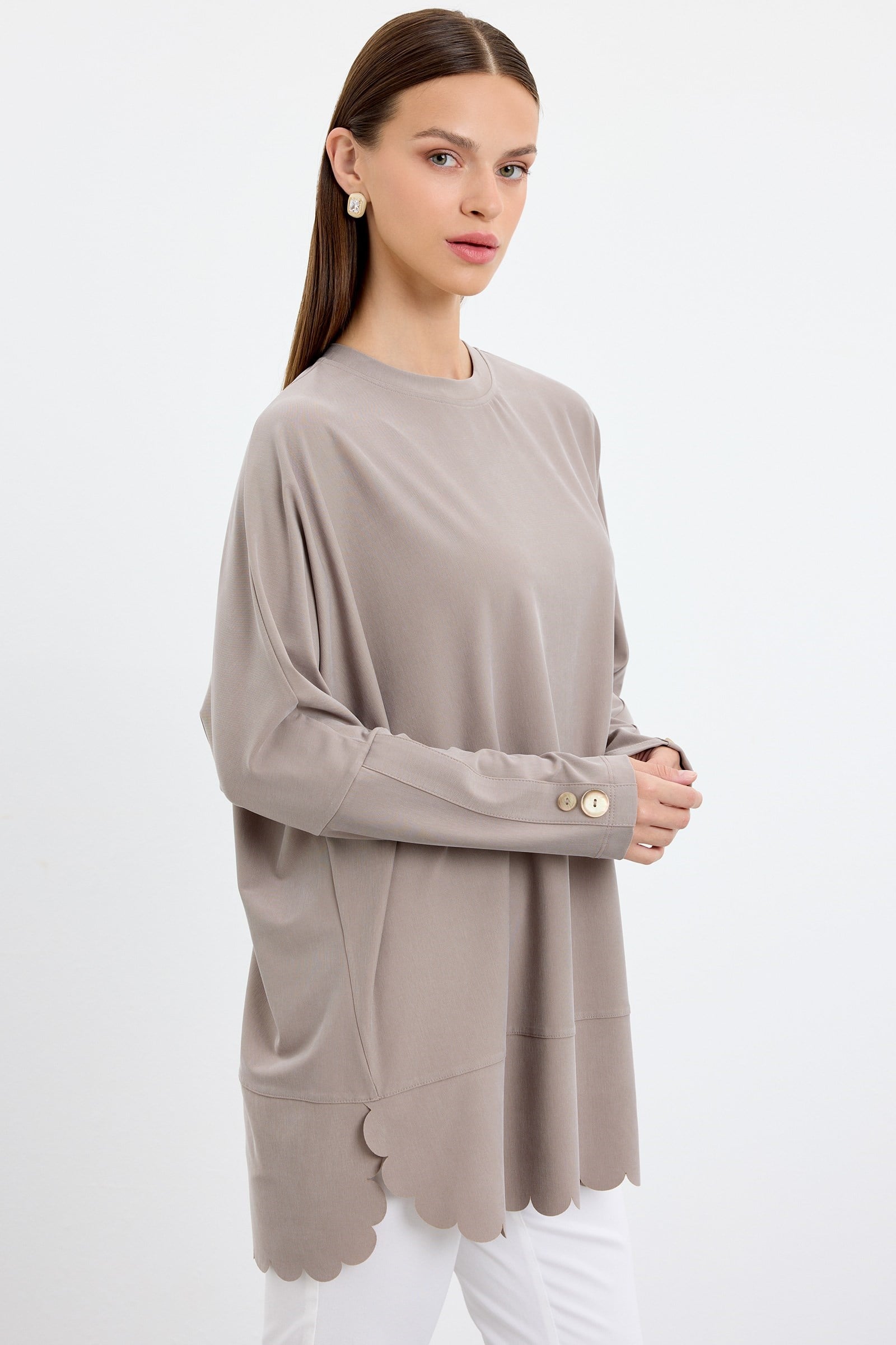 Oversize Tunik VİZON