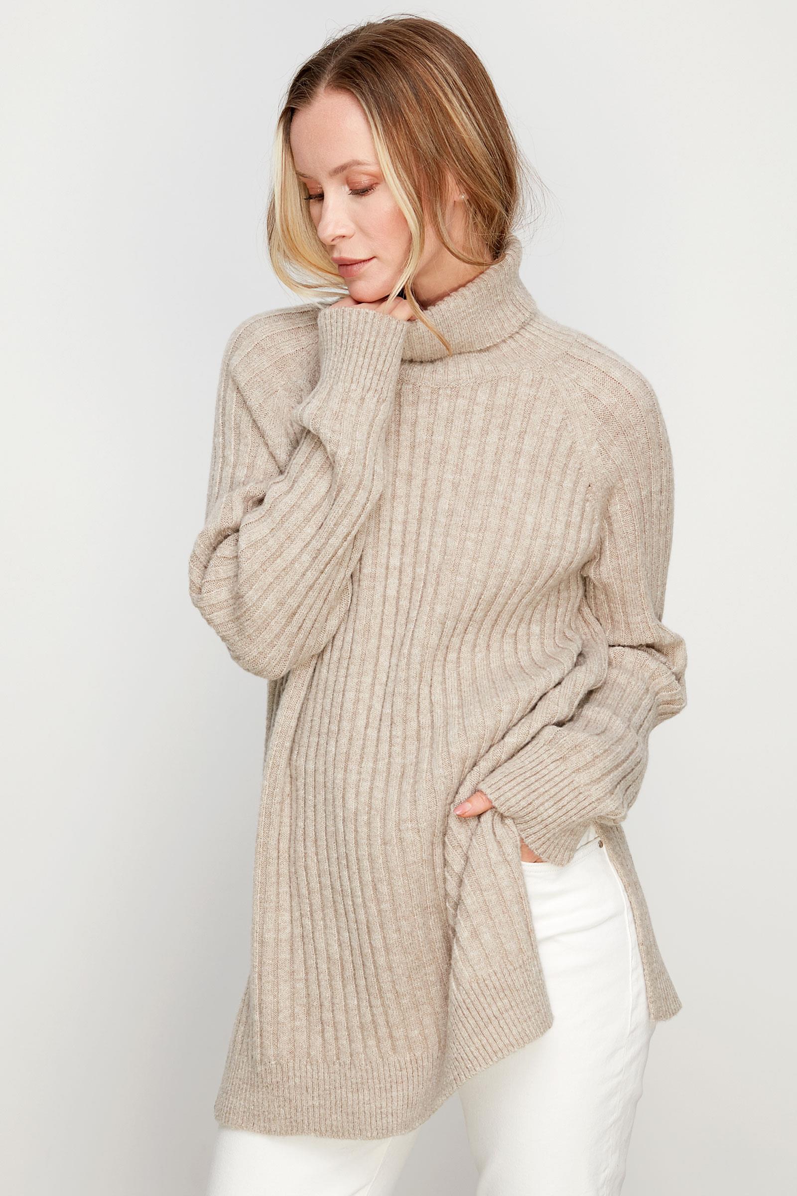 Reglan Kollu Fitilli Triko Tunik VANİLYA